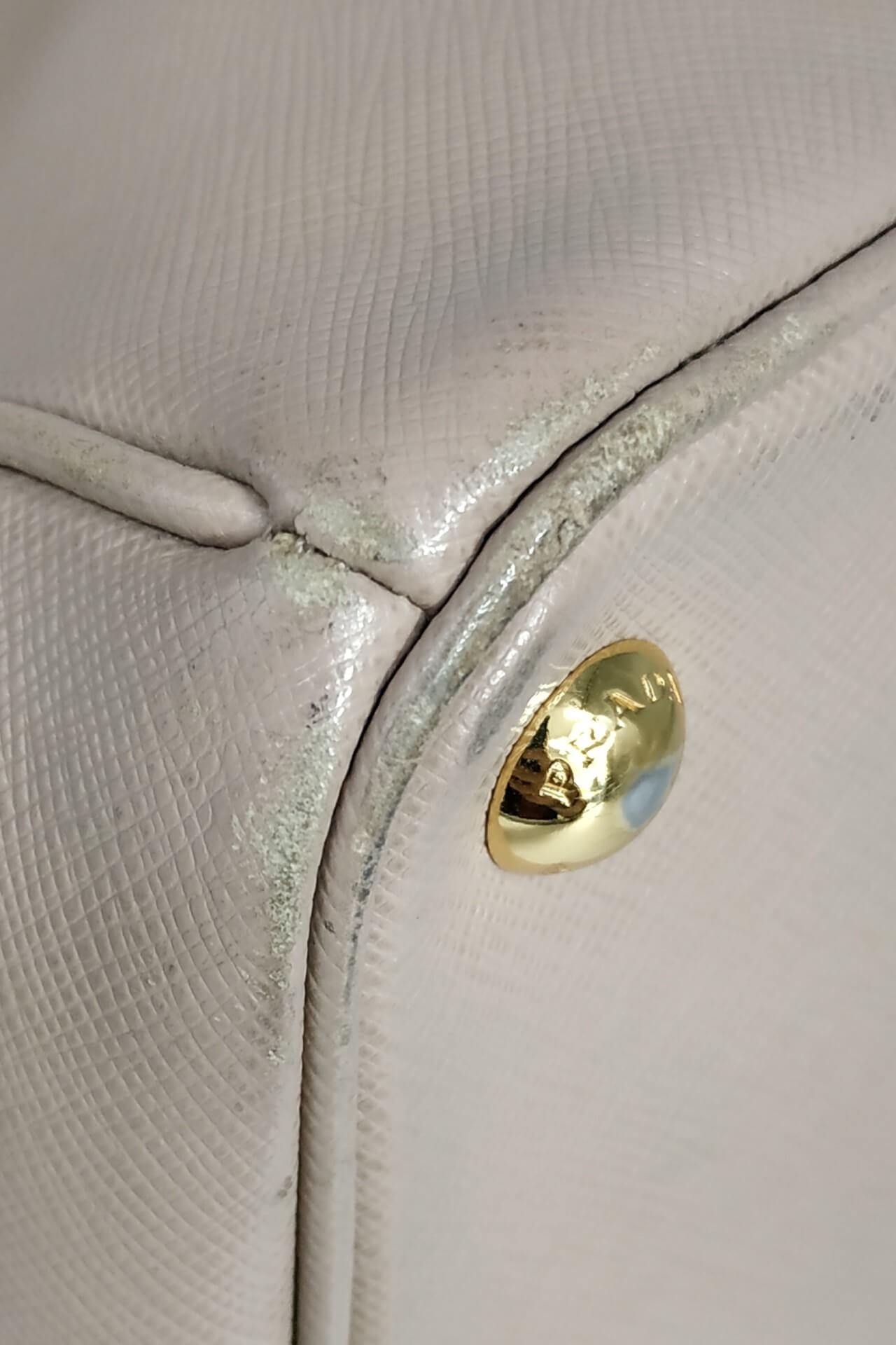 Medium Saffiano Lux Double Zip Tote