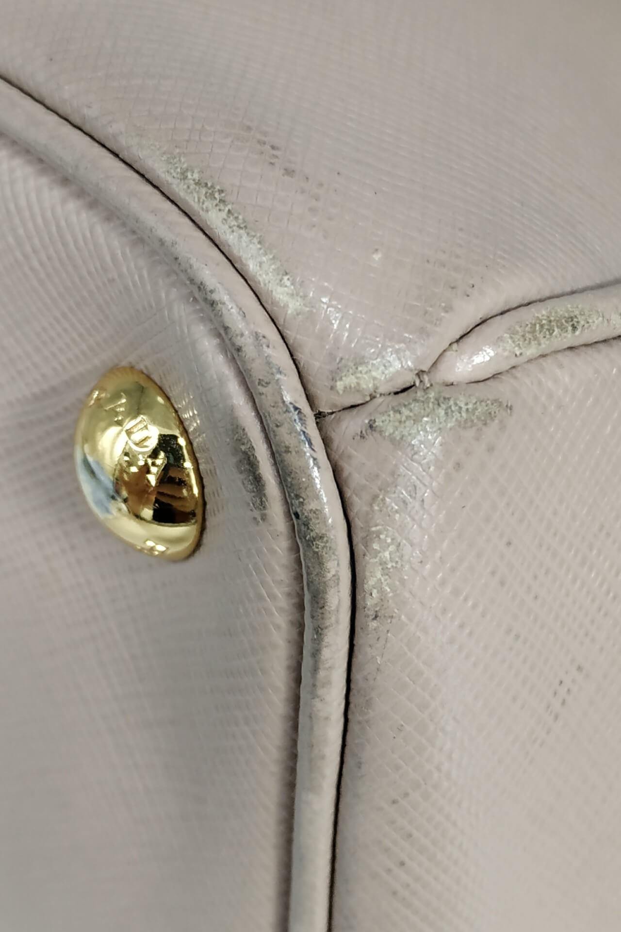 Medium Saffiano Lux Double Zip Tote