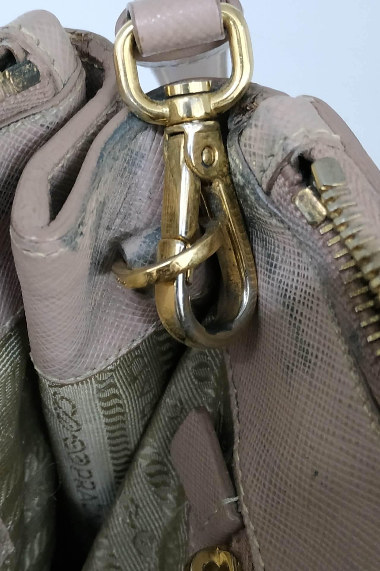 Medium Saffiano Lux Double Zip Tote