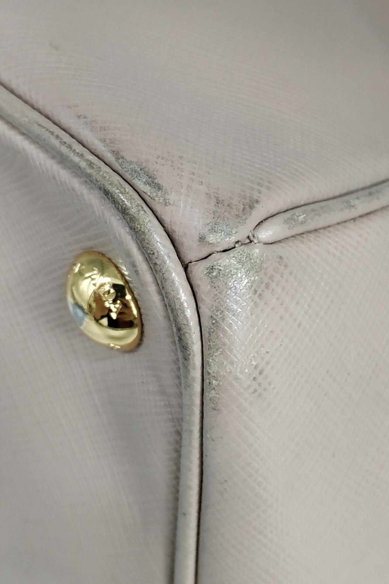 Medium Saffiano Lux Double Zip Tote