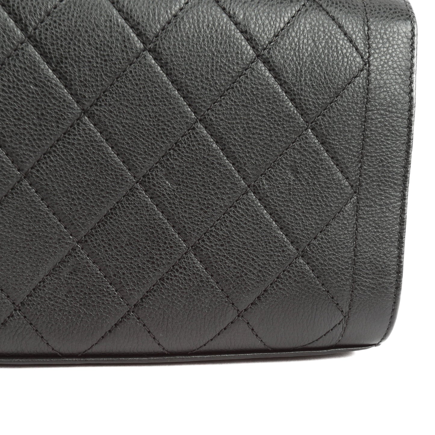CHANEL Label Click Flap Bag with Handle Black - Quilted