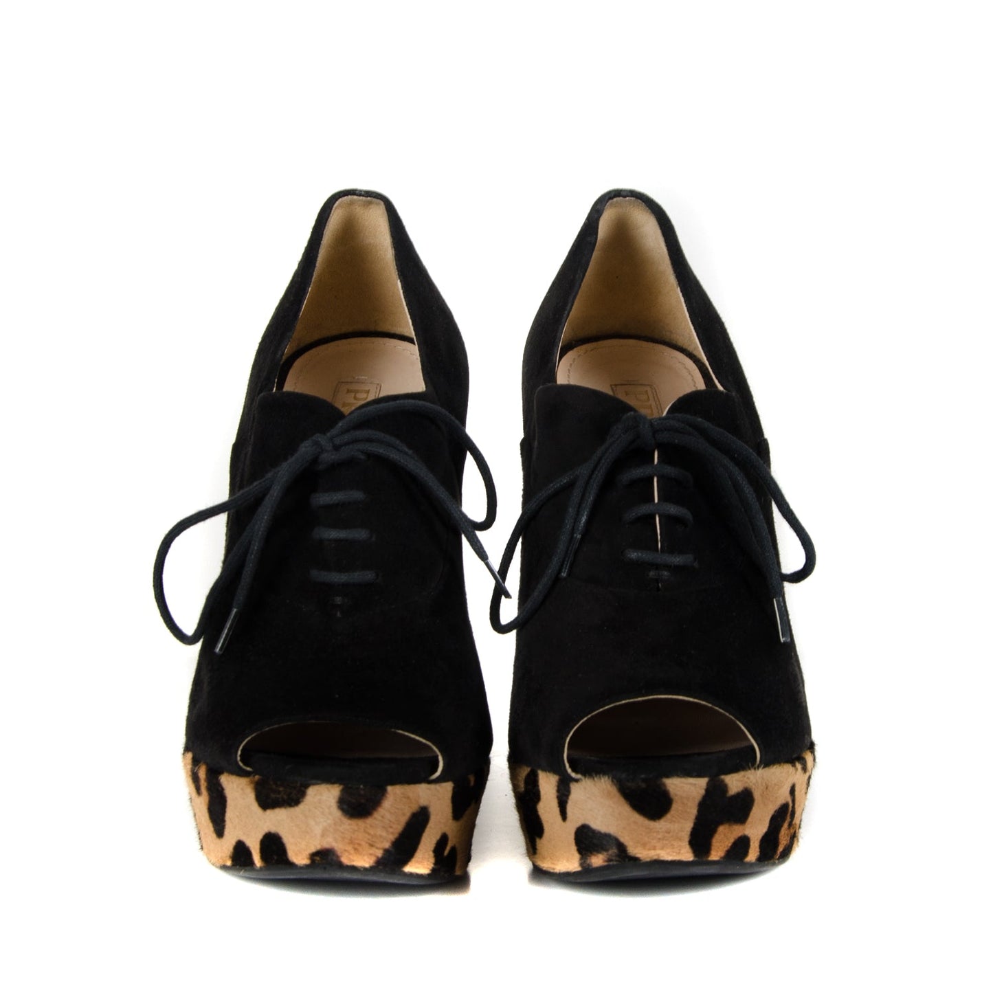 Leopard Print Suede Wedges