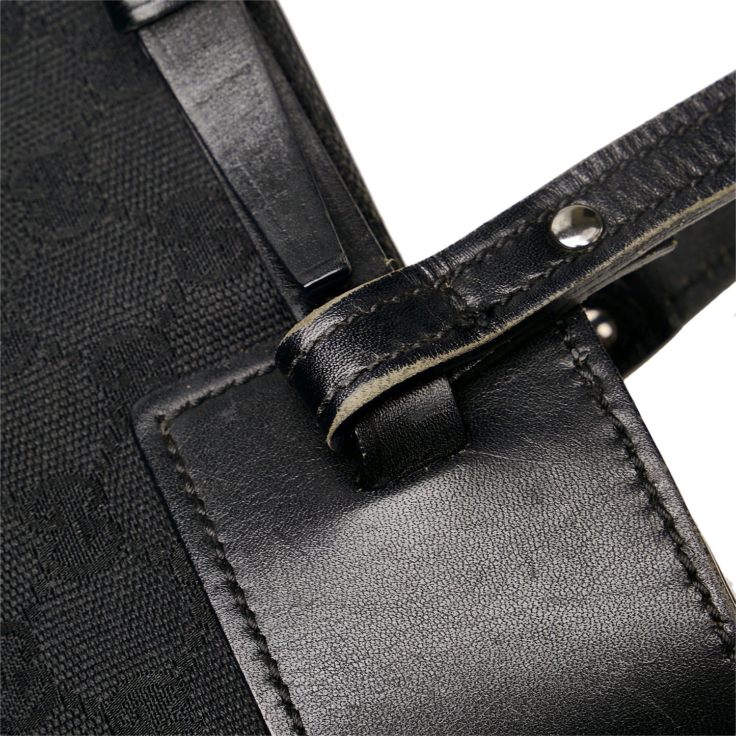 Black Gucci GG Canvas Belt Tote