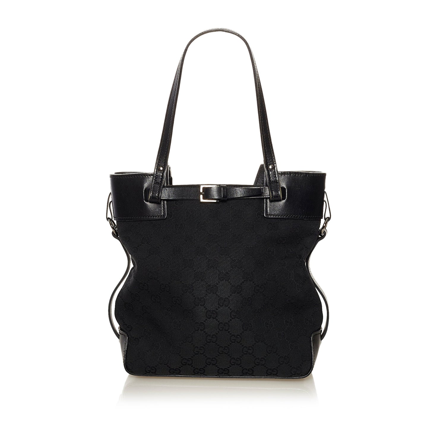 Black Gucci GG Canvas Belt Tote