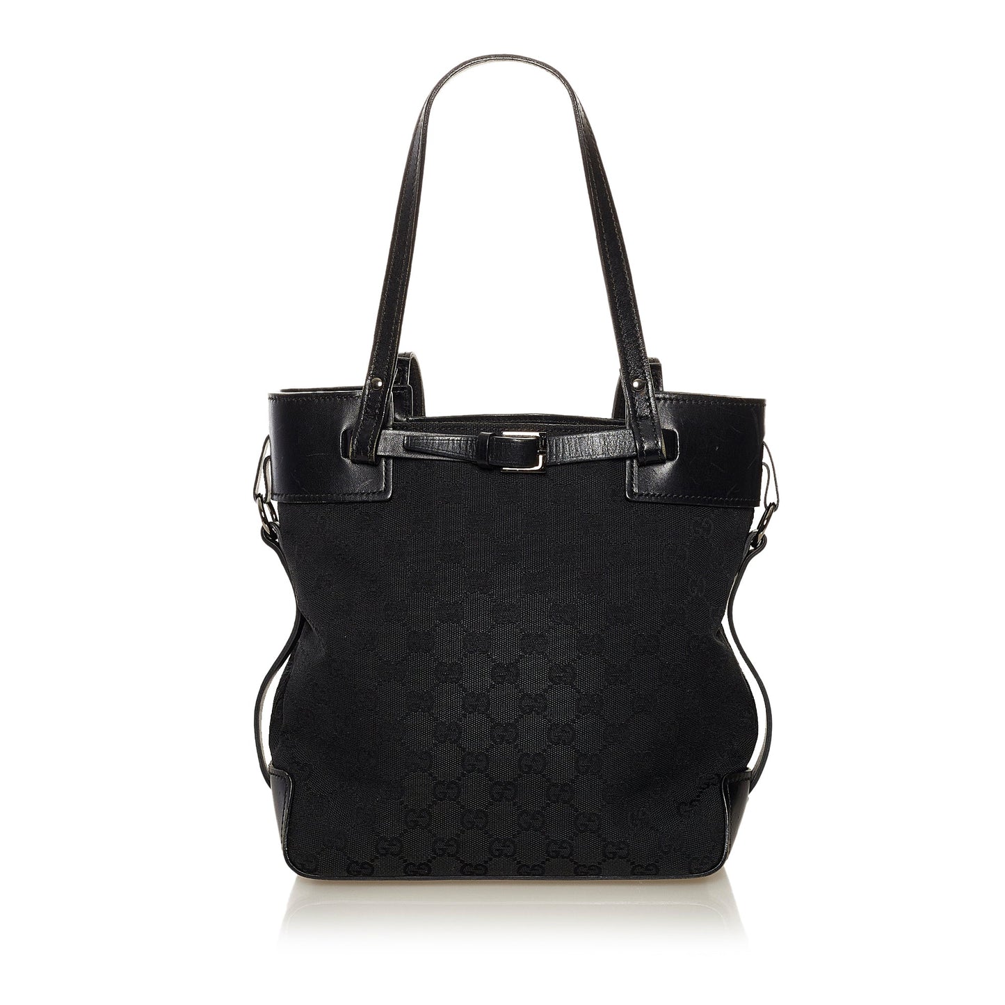 Black Gucci GG Canvas Belt Tote