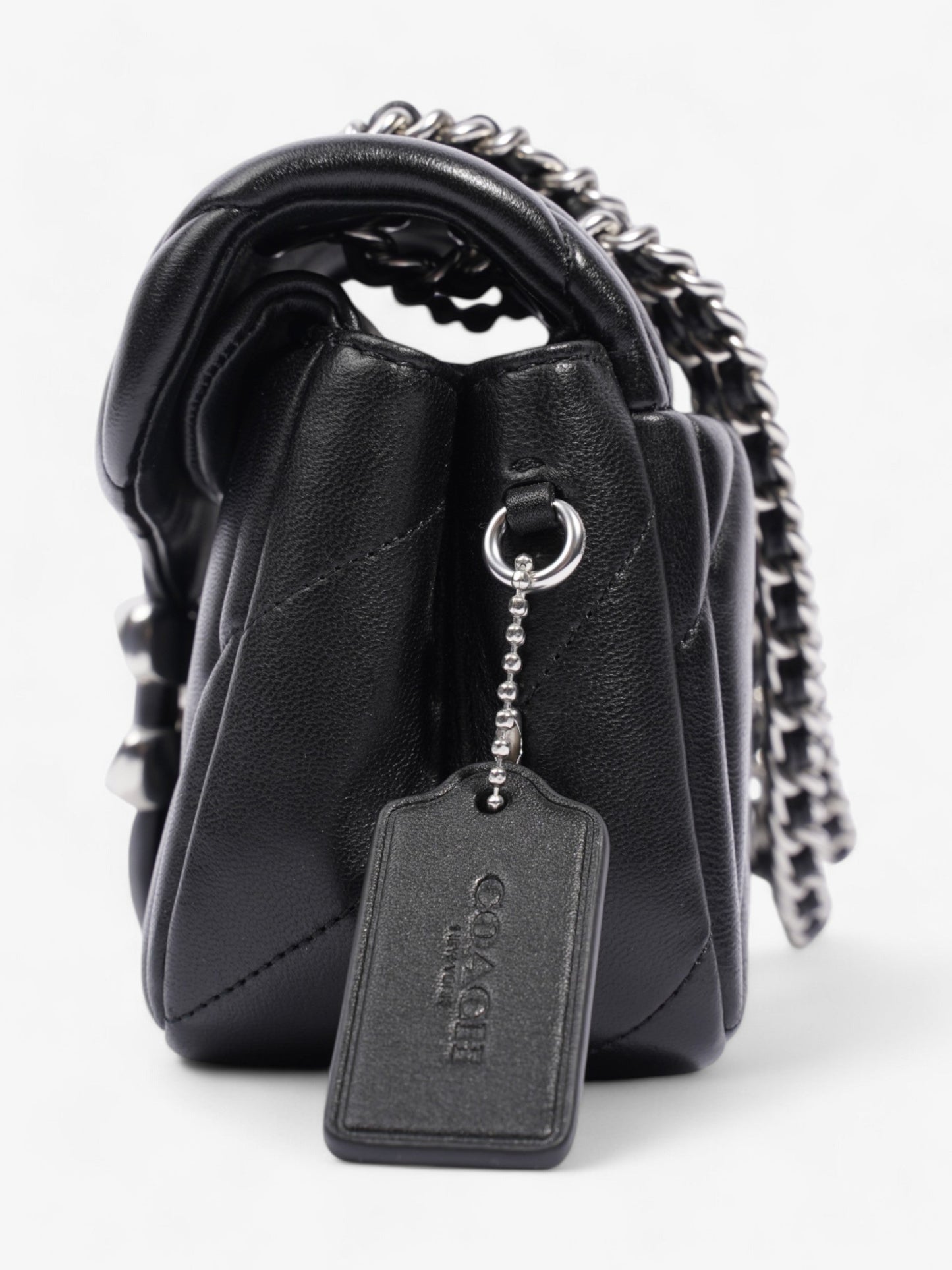Coach Quilted Tabby Black Nappa Leather 20