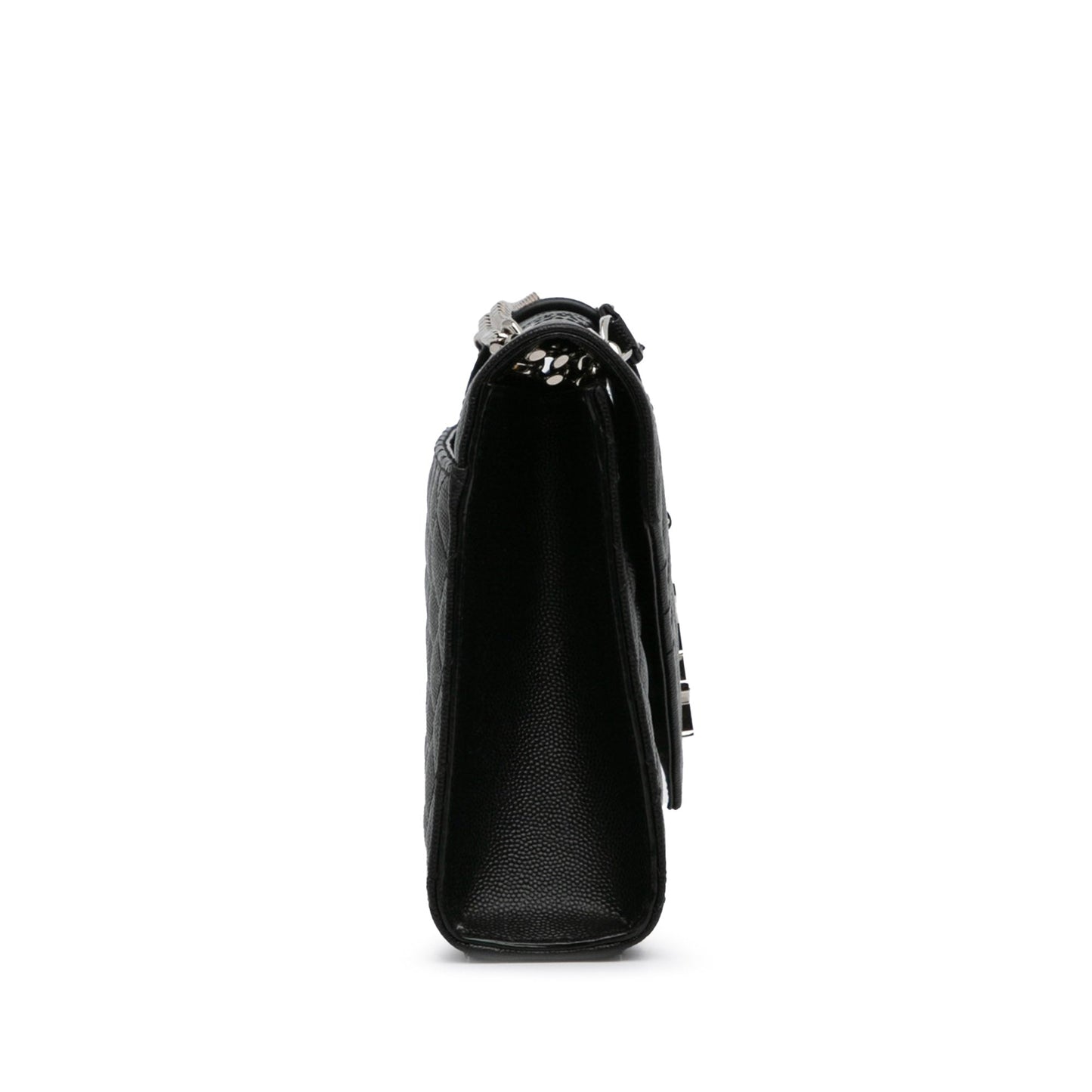 Yves Saint Laurent Triquilt Envelope Medium Black Leather