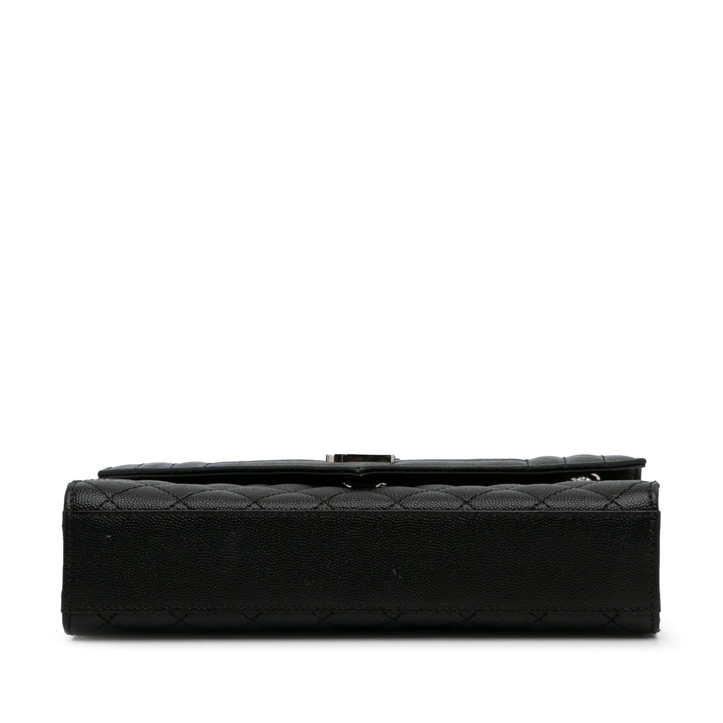 Yves Saint Laurent Triquilt Envelope Medium Black Leather