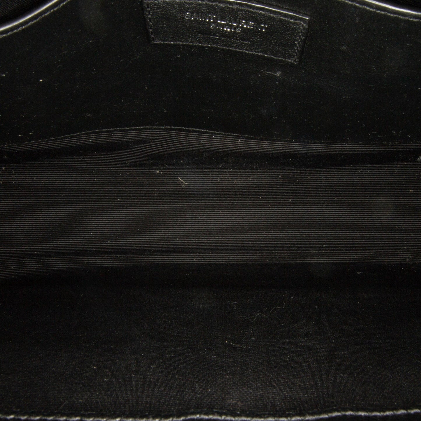 Yves Saint Laurent Triquilt Envelope Medium Black Leather
