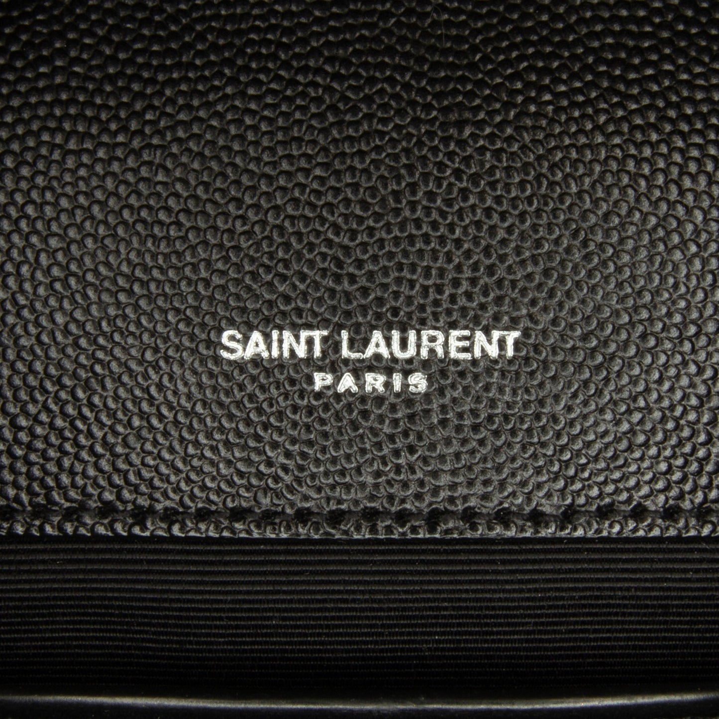 Yves Saint Laurent Triquilt Envelope Medium Black Leather