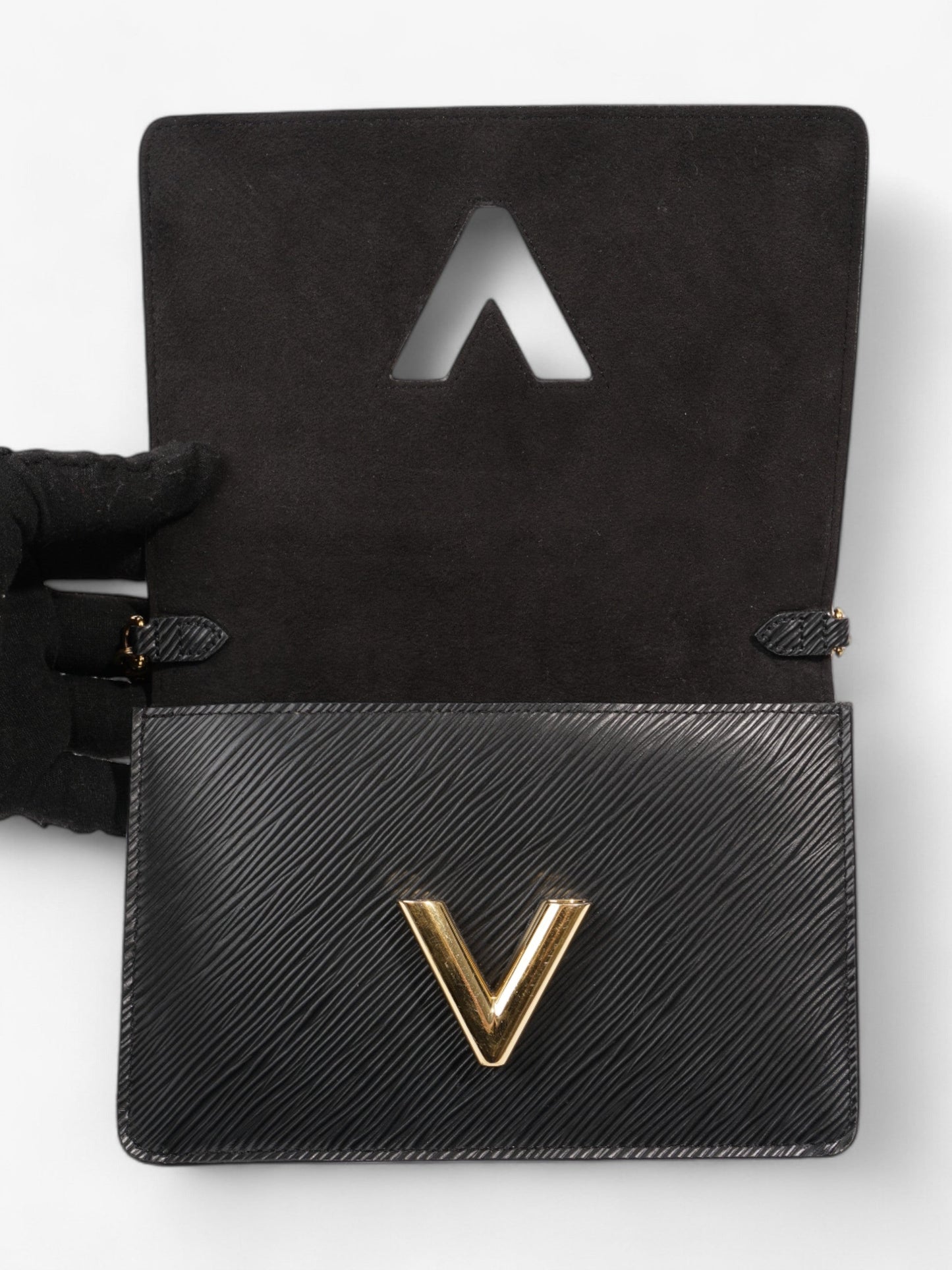 Louis Vuitton Twist Chain Bag Black Epi Leather PM