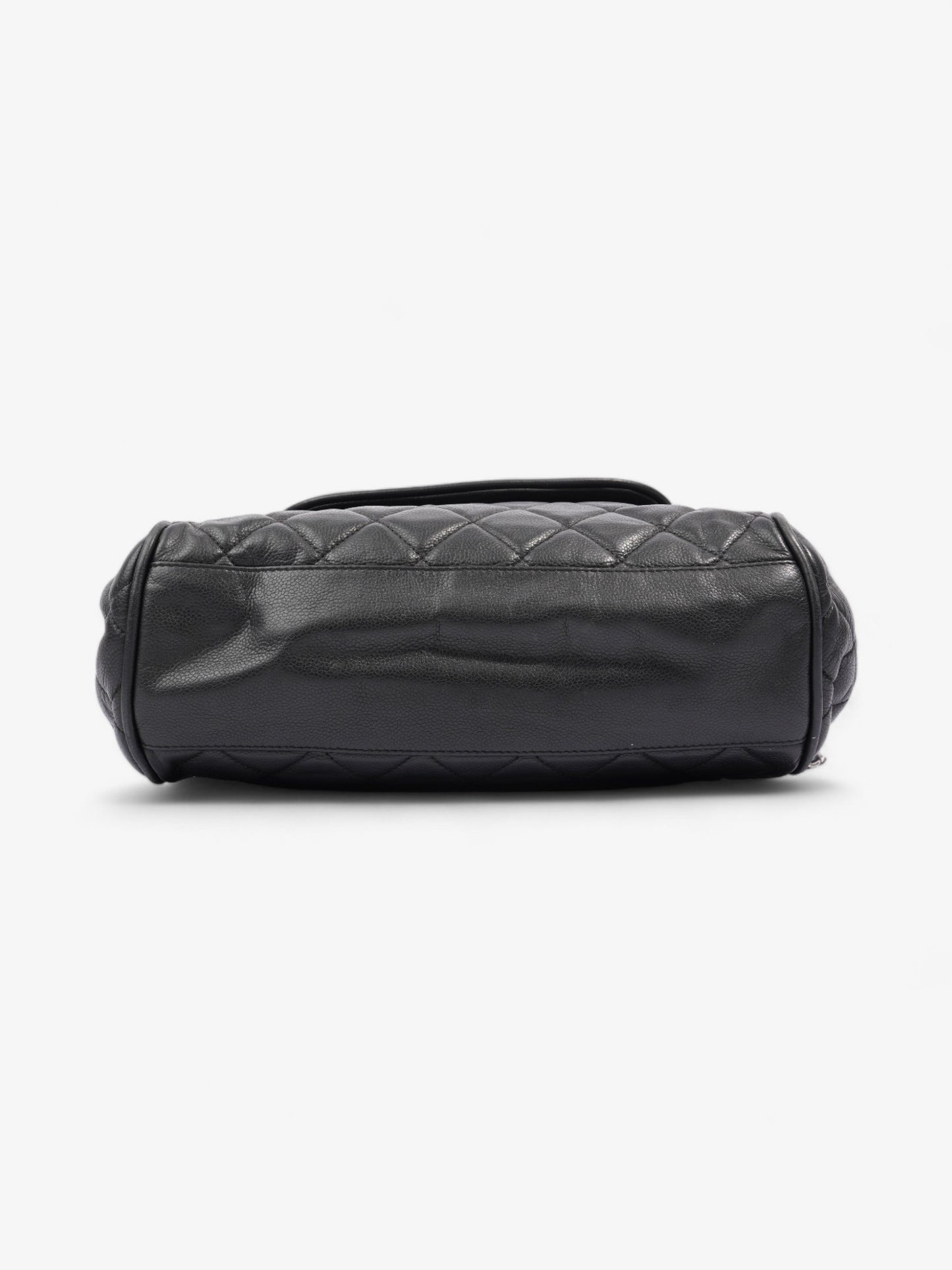 Chanel CC Accordion Flap Black Caviar Leather