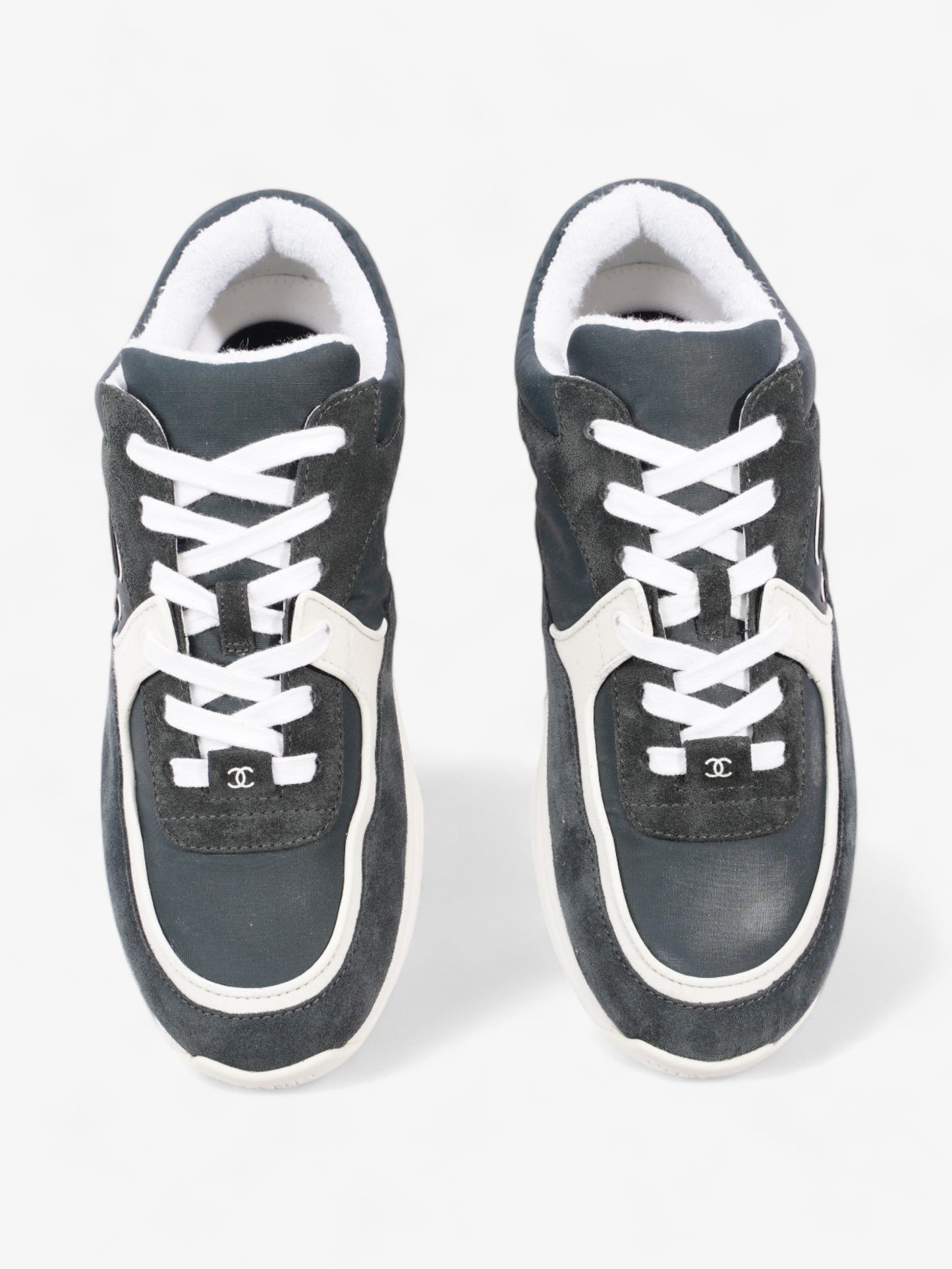 Chanel CC Trainer Black / White Suede EU 39.5 UK 6.5