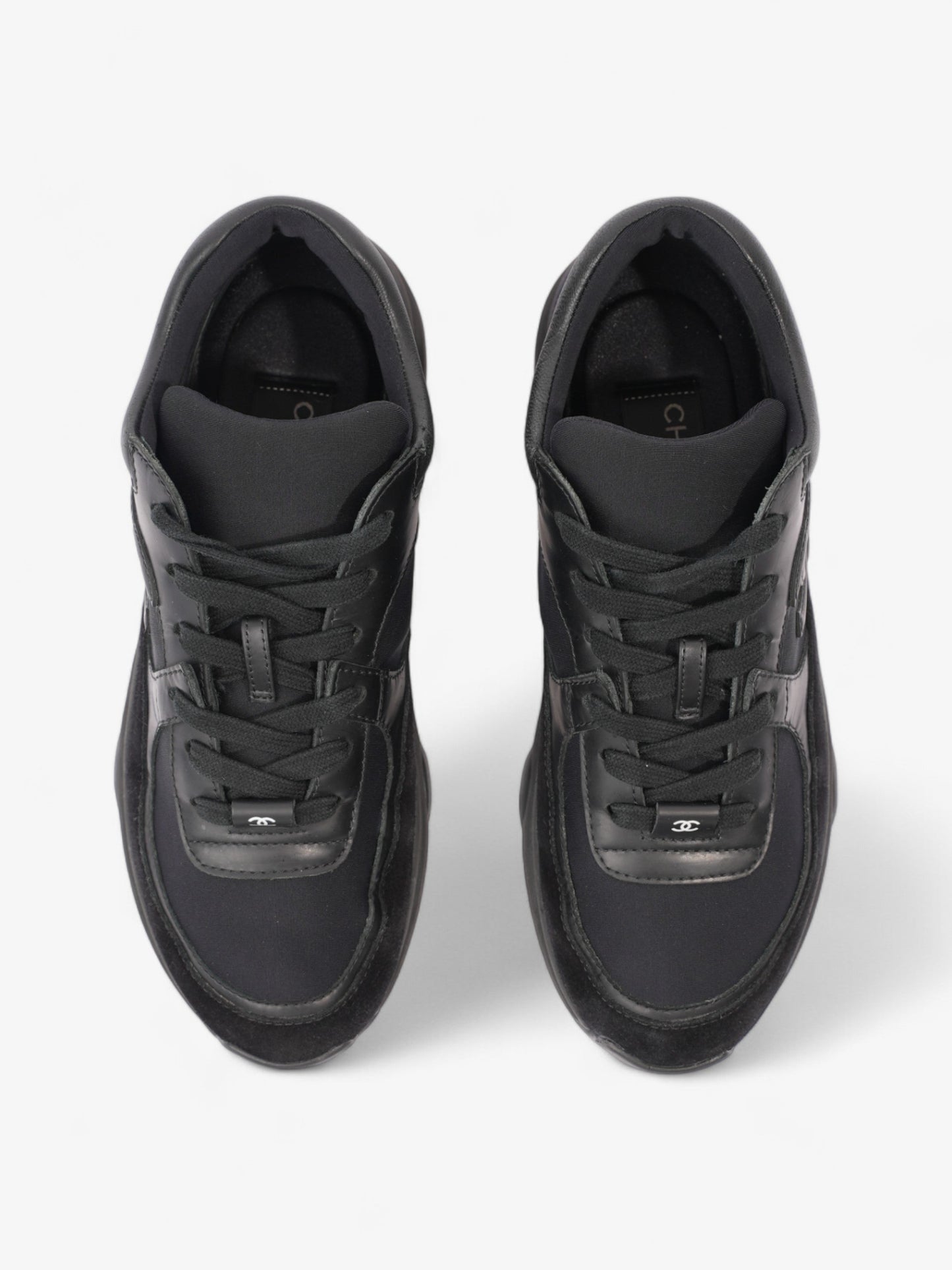 Chanel CC Runner Black Leather EU 37.5 UK 4.5