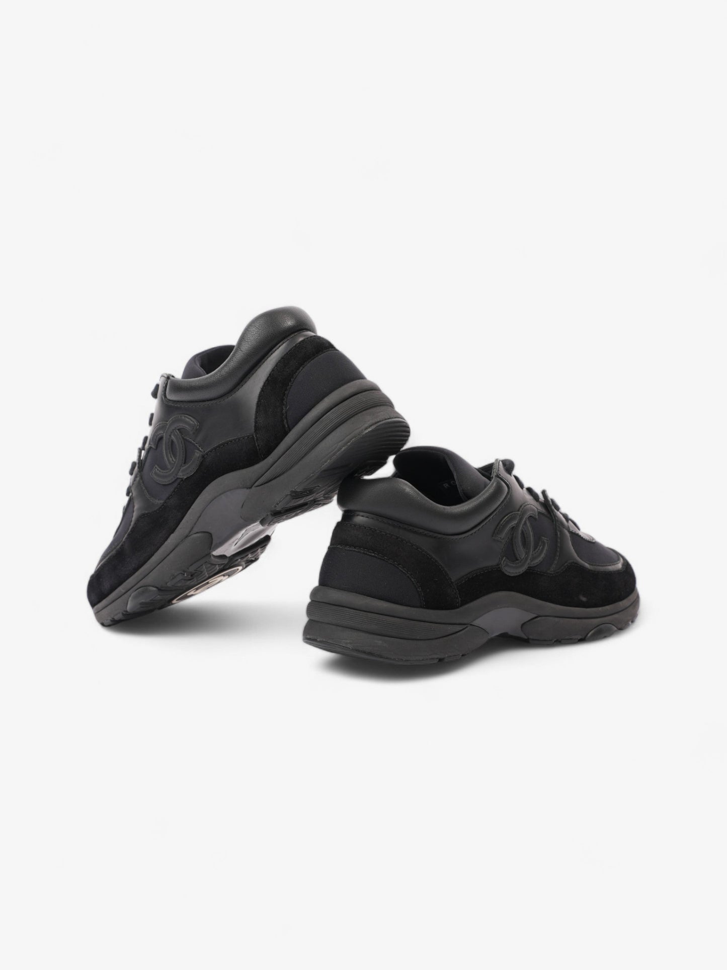 Chanel CC Runner Black Leather EU 37.5 UK 4.5