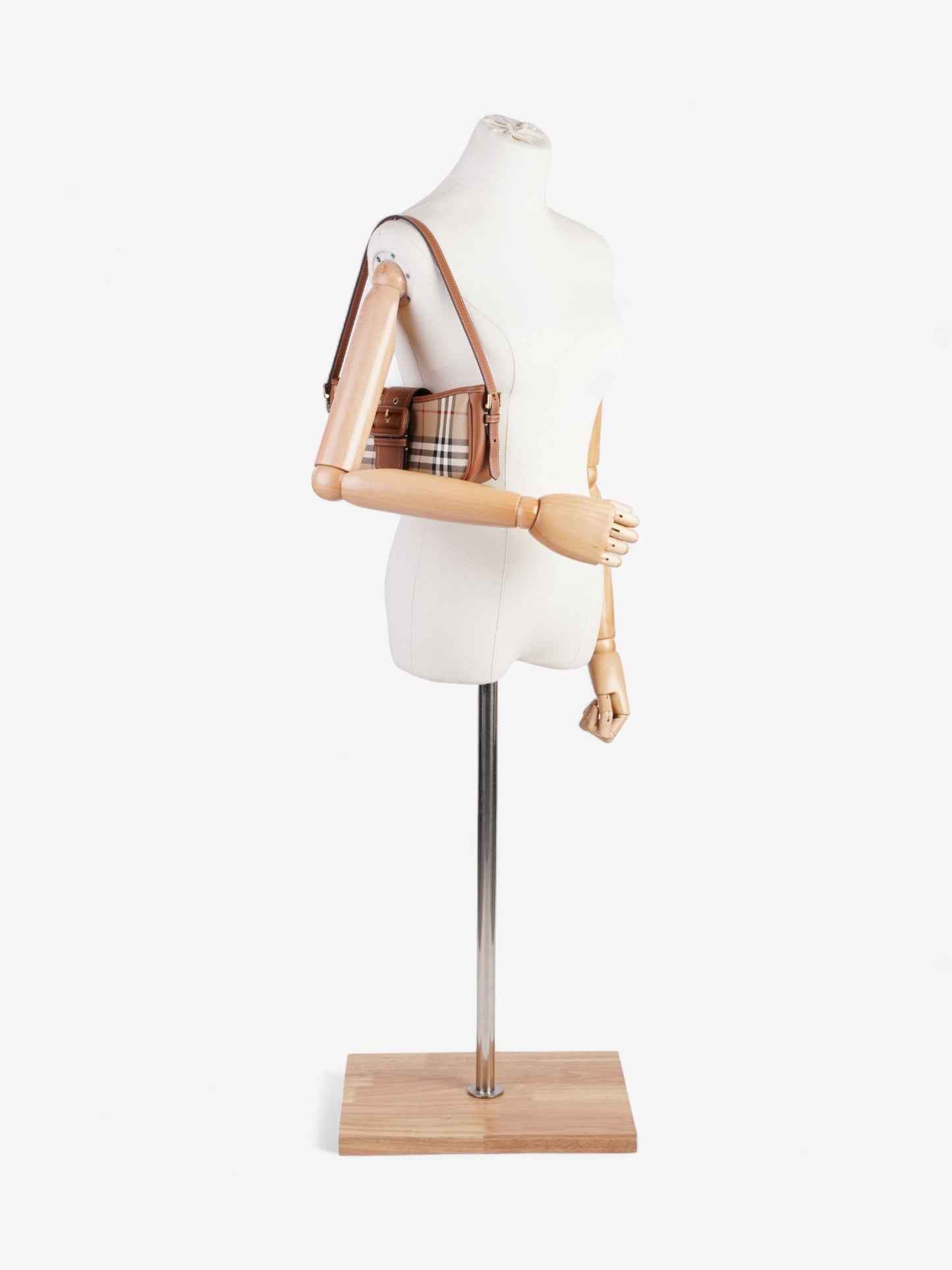 Burberry Sling Bag Vintage Check / Briar Brown Polyurethane