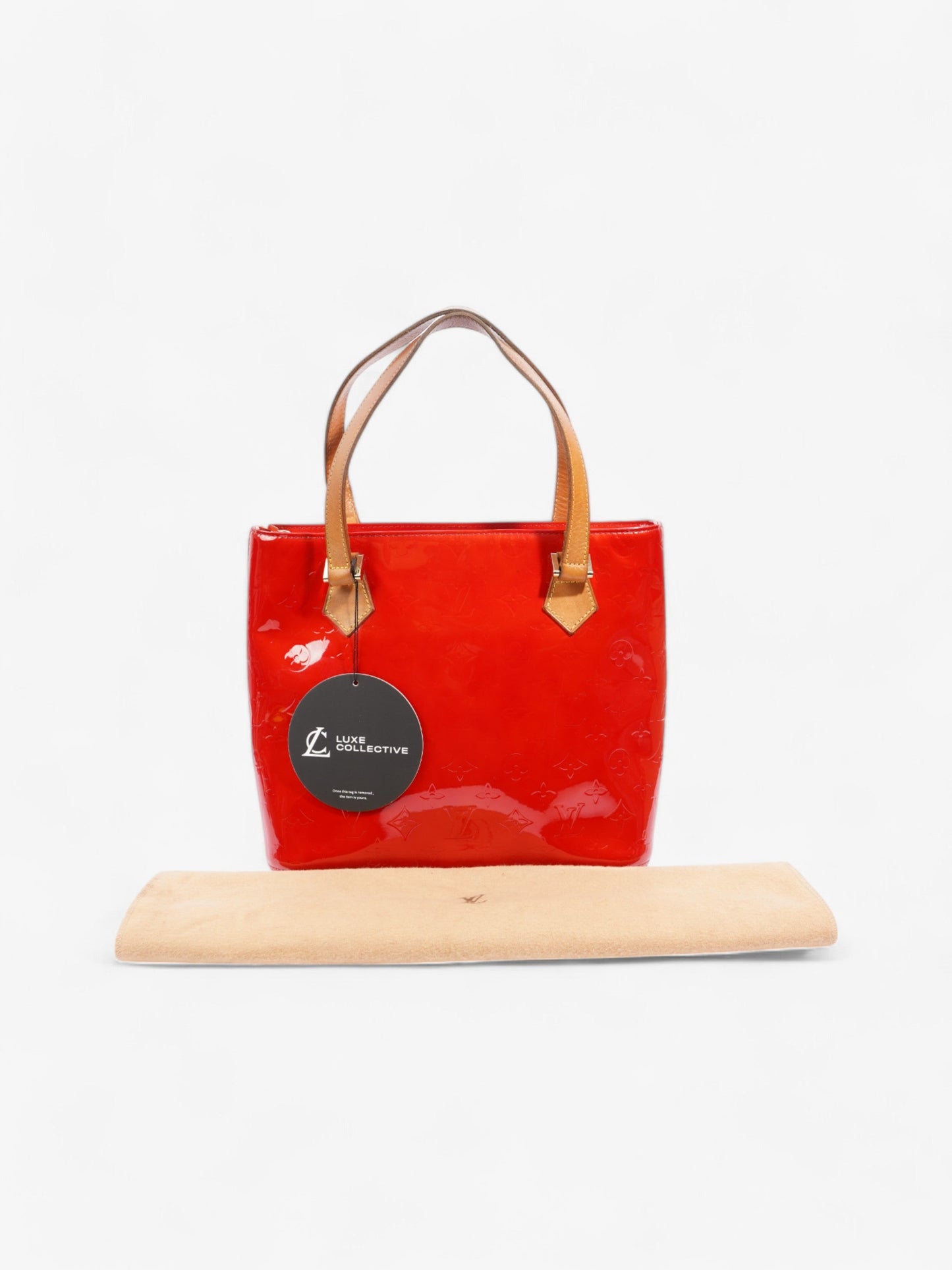 Louis Vuitton Houston Monogram Vernis / Red Vernis Leather