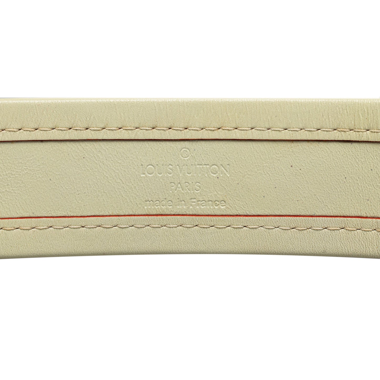 White Louis Vuitton Suhali S Lock Bracelet