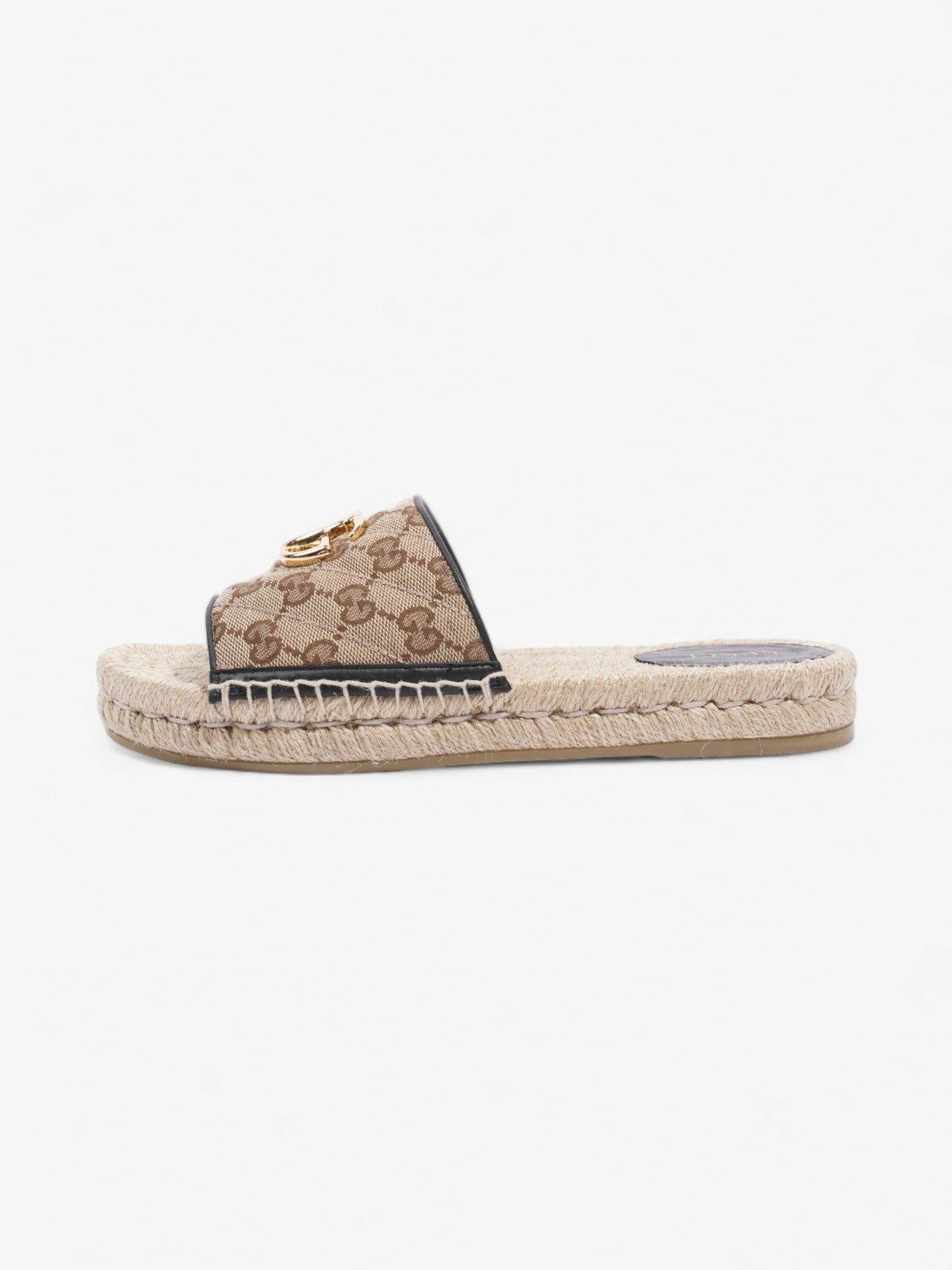 Gucci GG Espadrille Slides GG Supreme Canvas EU 38.5 UK 5.5