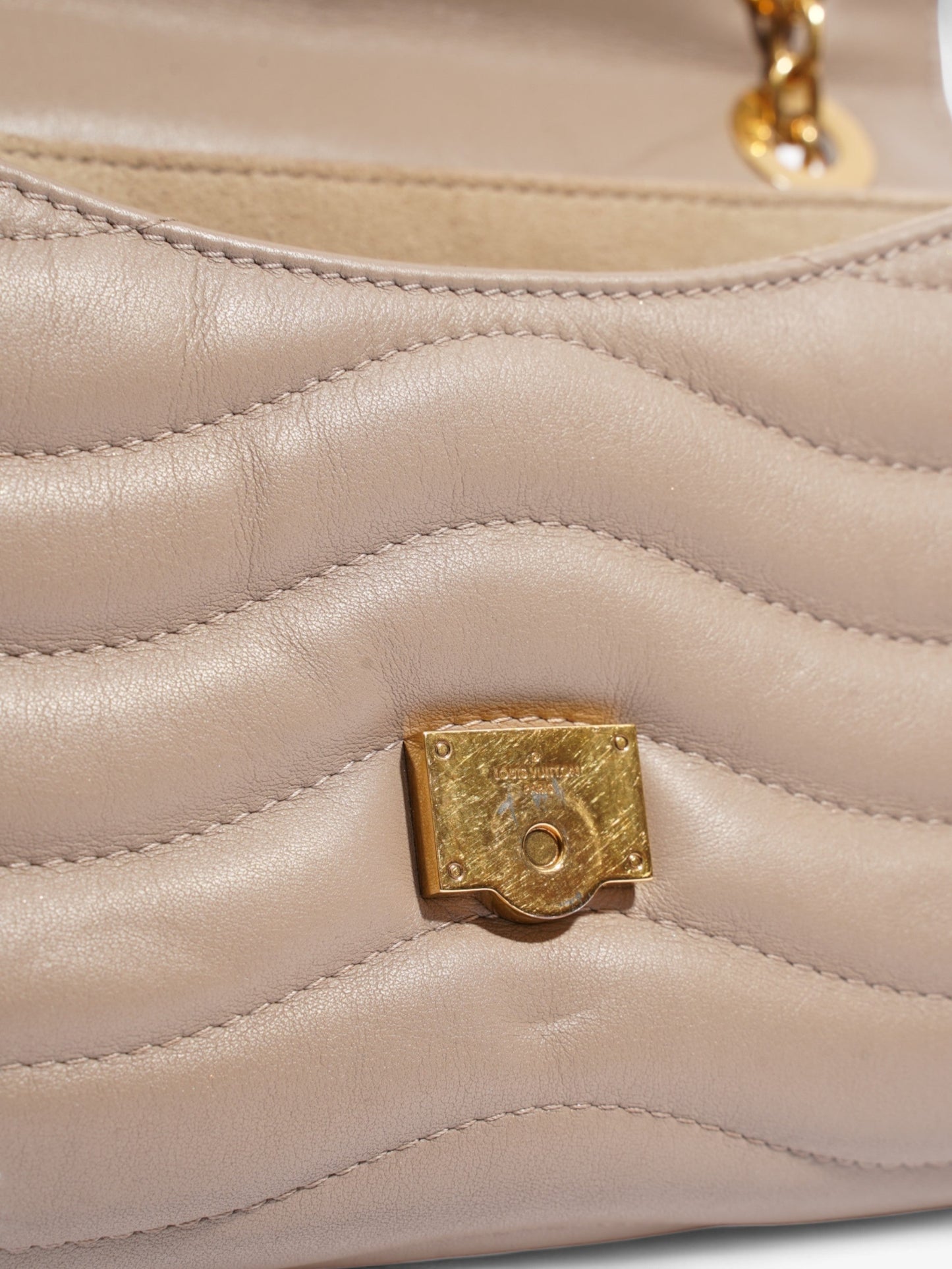 Louis Vuitton New Wave Chain Taupe Calfskin Leather MM