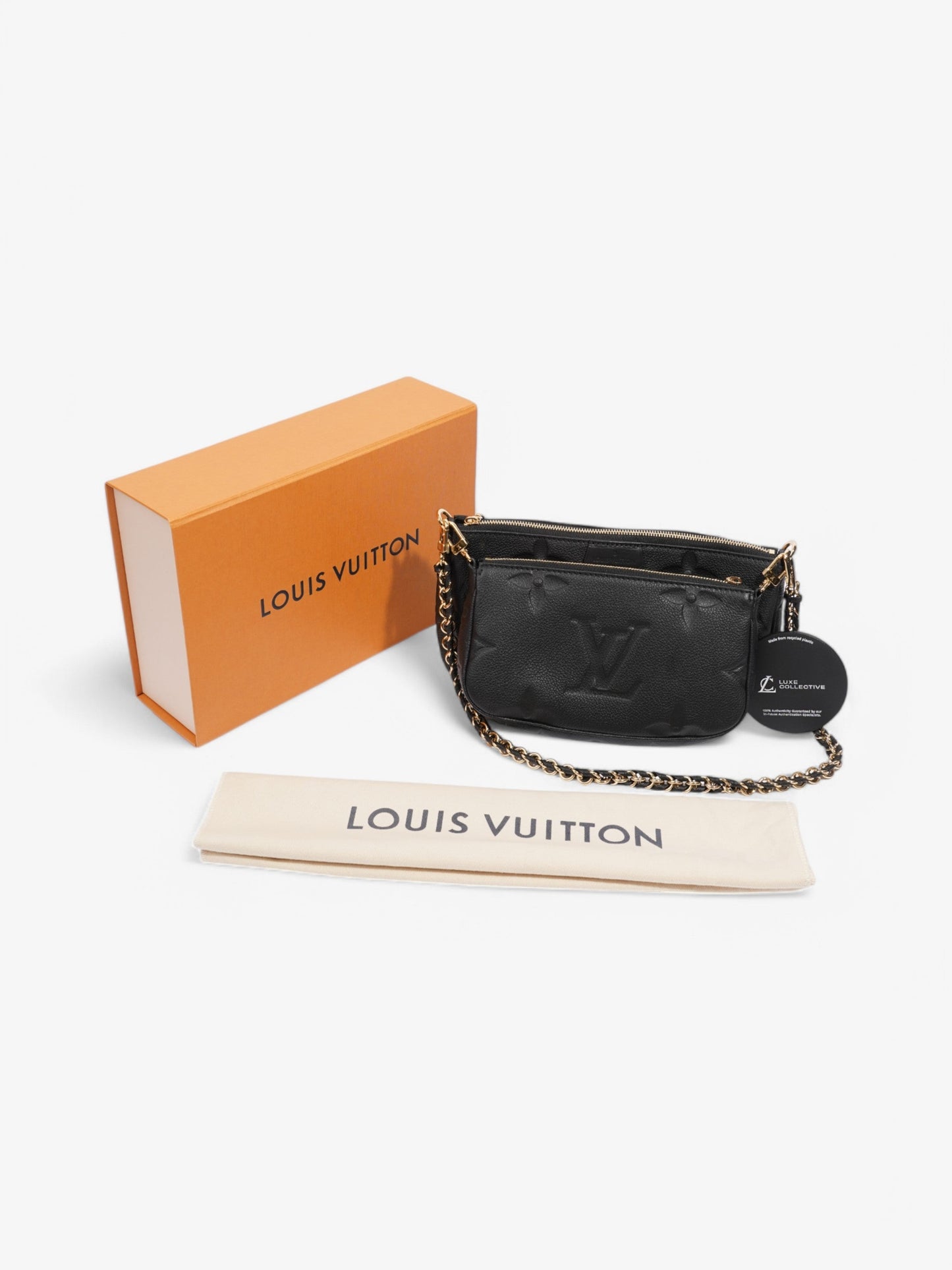 Louis Vuitton Multi Pochette Accessoires Monogram Empreinte / Black Empreinte Leather