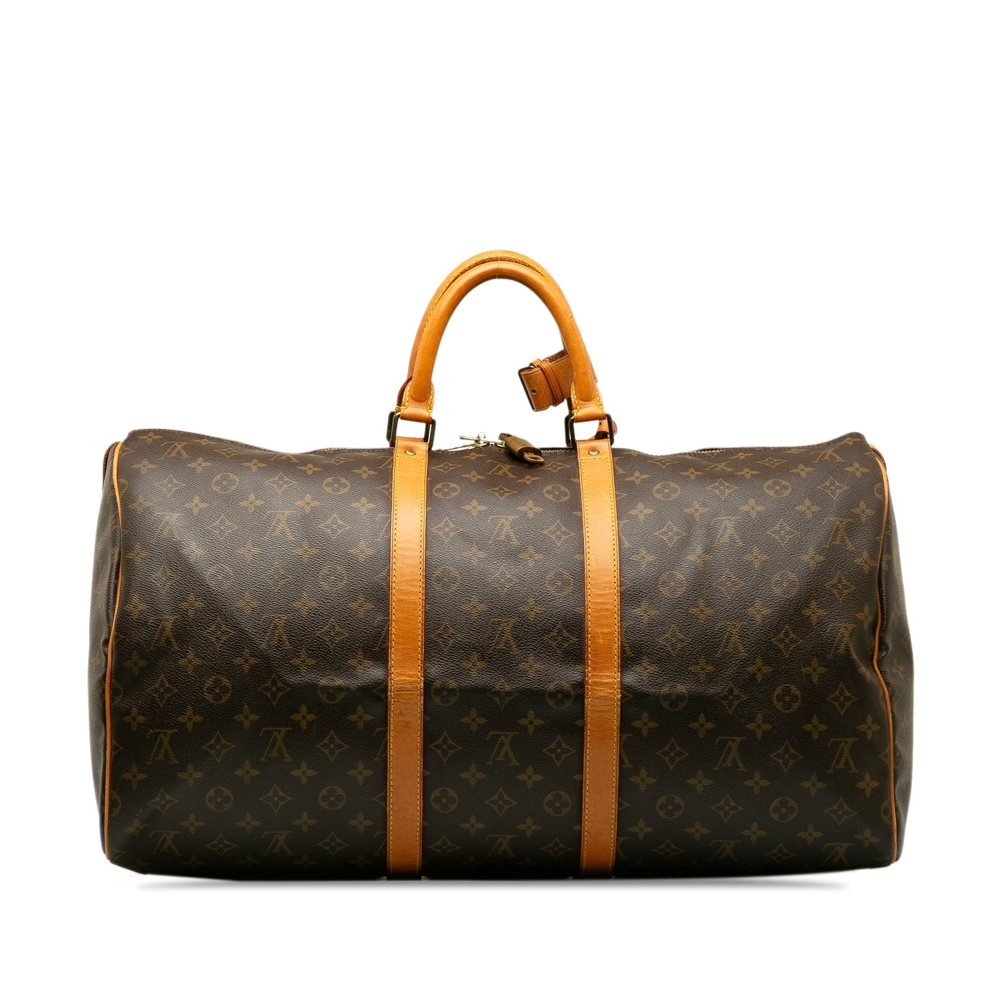 Brown Louis Vuitton Monogram Keepall 55 Travel Bag