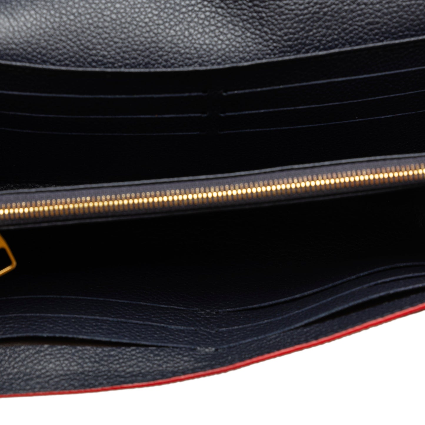Blue Louis Vuitton Monogram Empreinte Portefeuille Sarah Wallet