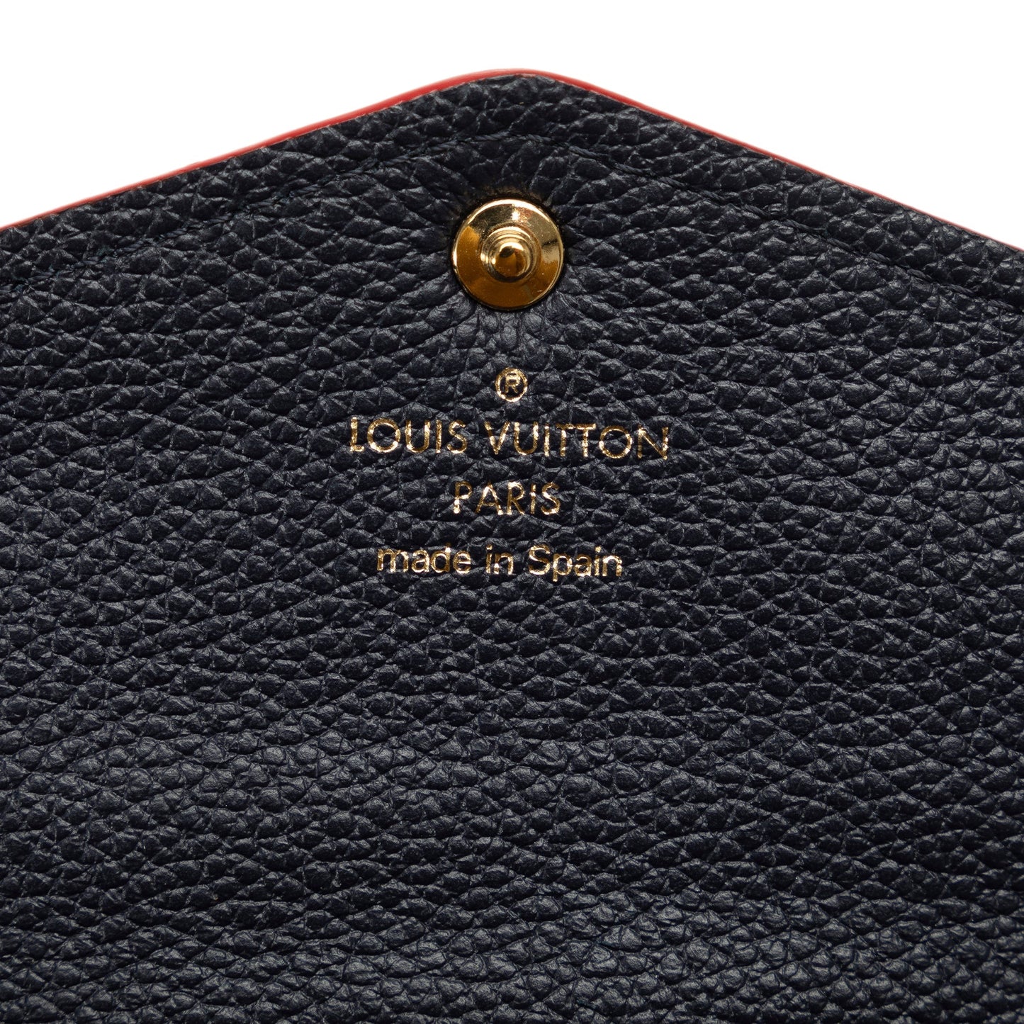 Blue Louis Vuitton Monogram Empreinte Portefeuille Sarah Wallet