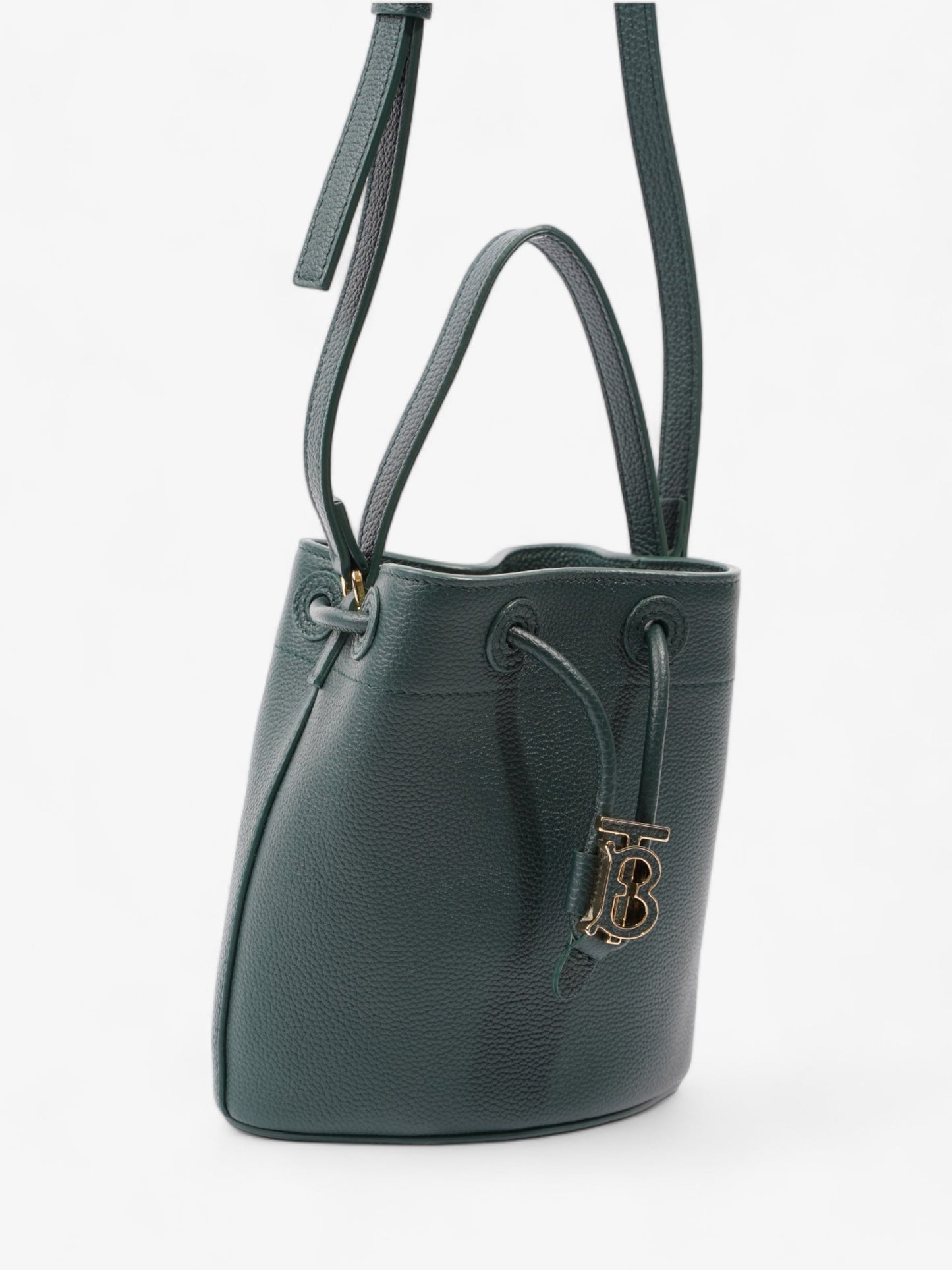 Burberry TB Bucket Bag Vine Green Leather Mini