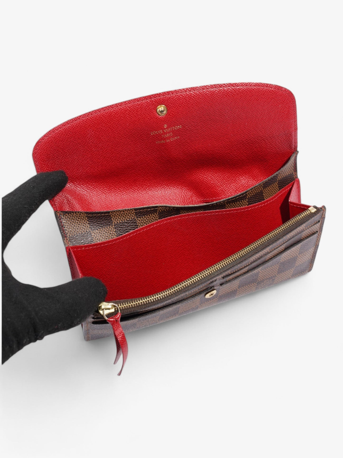 Louis Vuitton Emilie Wallet Damier Ebene Coated Canvas