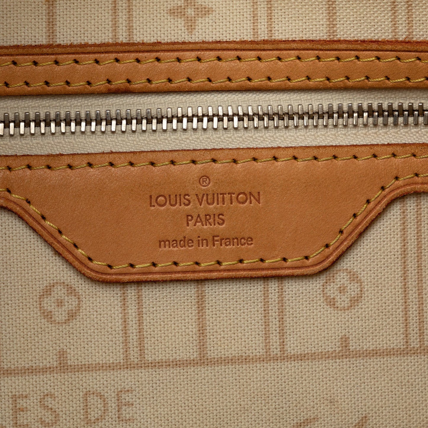 White Louis Vuitton Damier Azur Neverfull MM Tote Bag