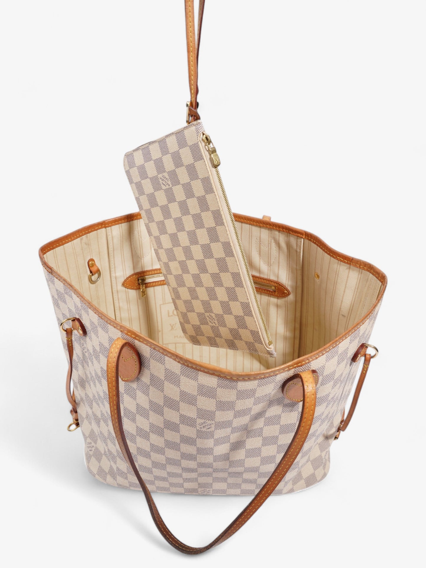 Louis Vuitton Neverfull Damier Azur Coated Canvas MM