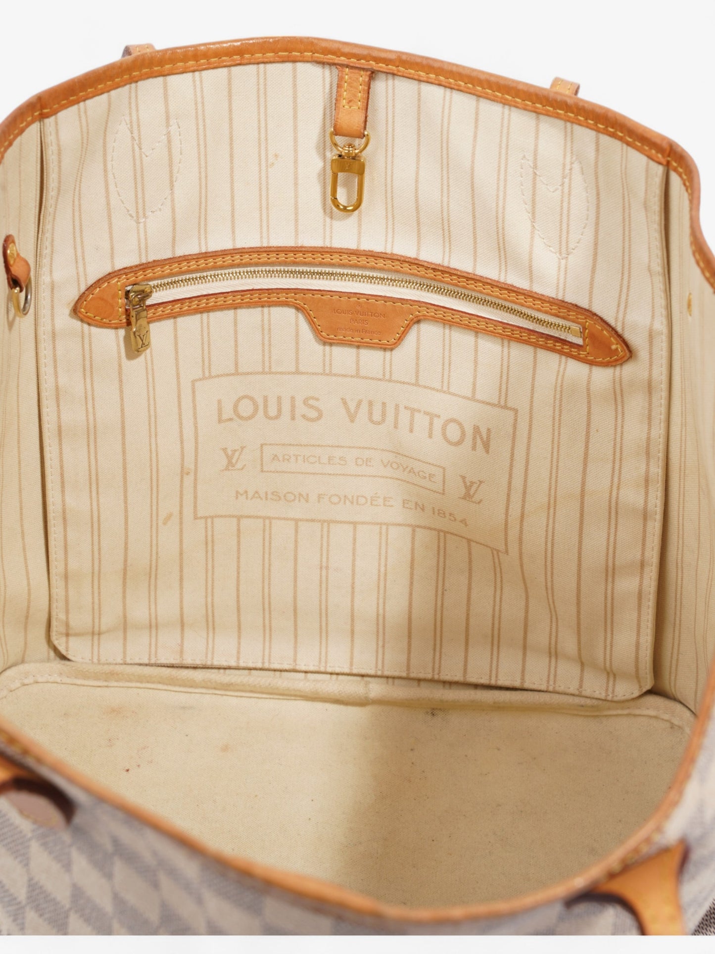 Louis Vuitton Neverfull Damier Azur Coated Canvas MM
