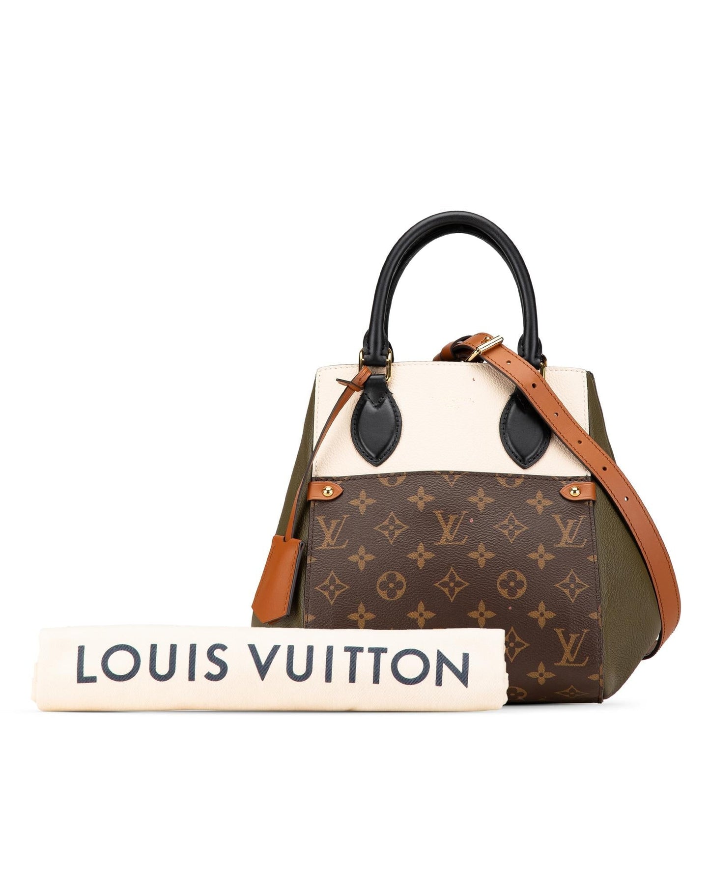 Monogram Fold Tote PM with Rolled Handles and Clasp Closure