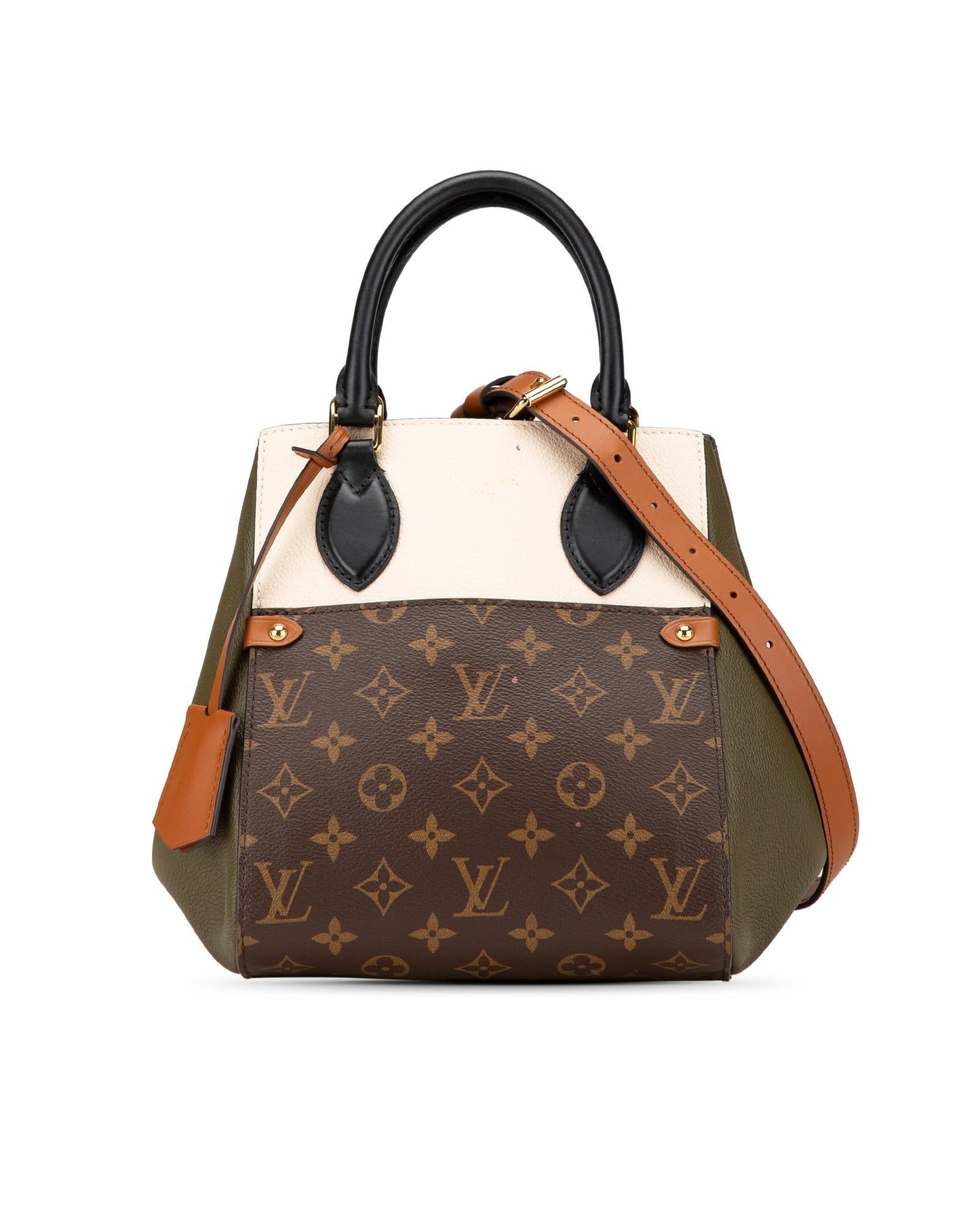 Monogram Fold Tote PM with Rolled Handles and Clasp Closure