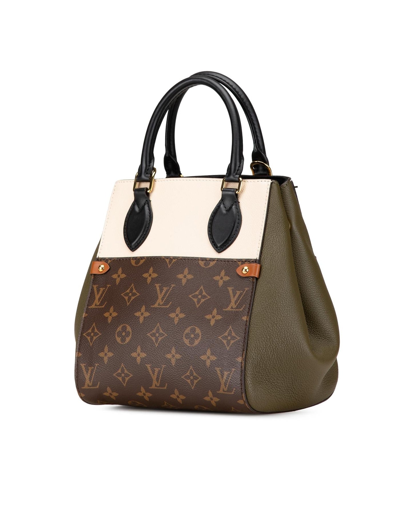 Monogram Fold Tote PM with Rolled Handles and Clasp Closure