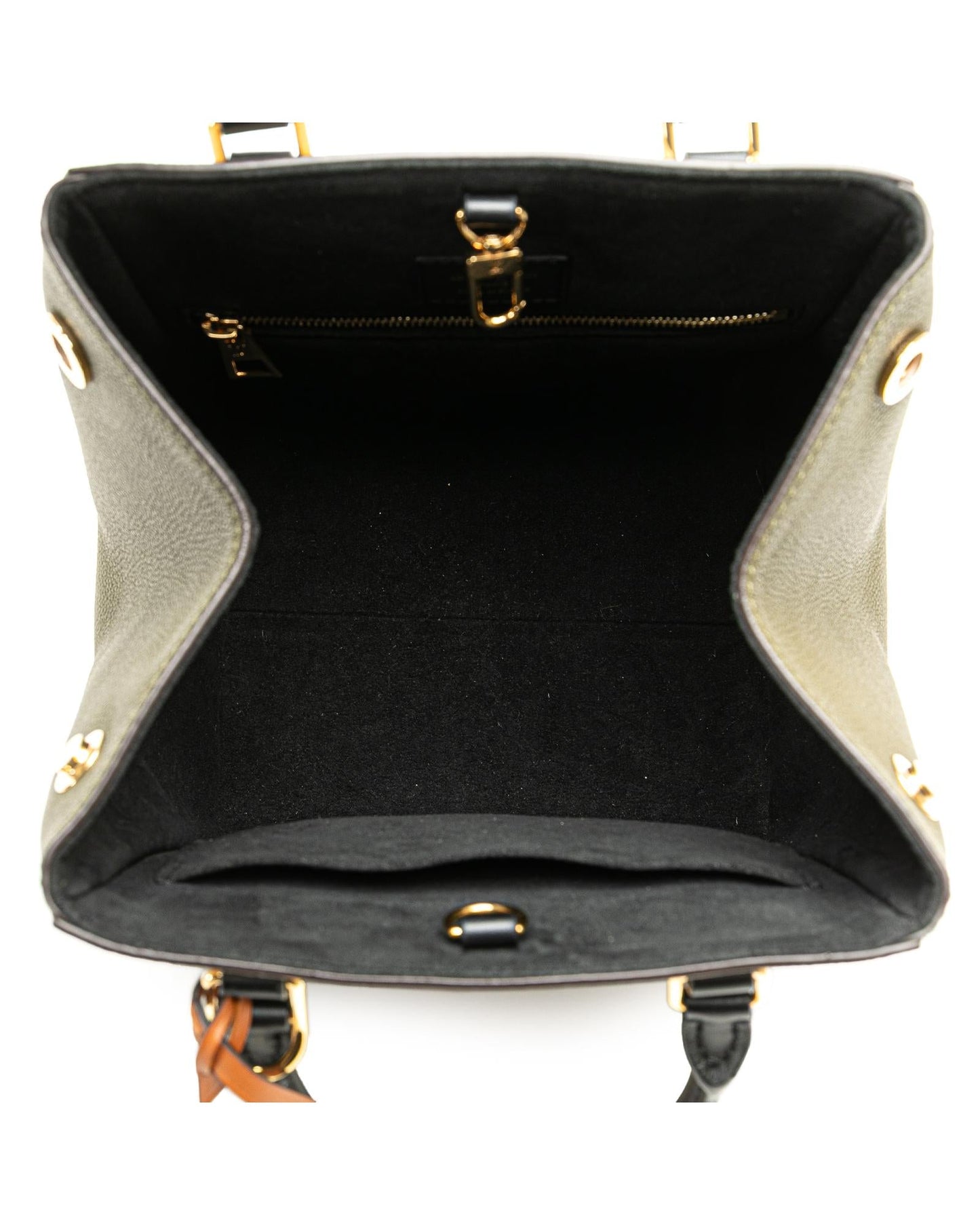 Monogram Fold Tote PM with Rolled Handles and Clasp Closure