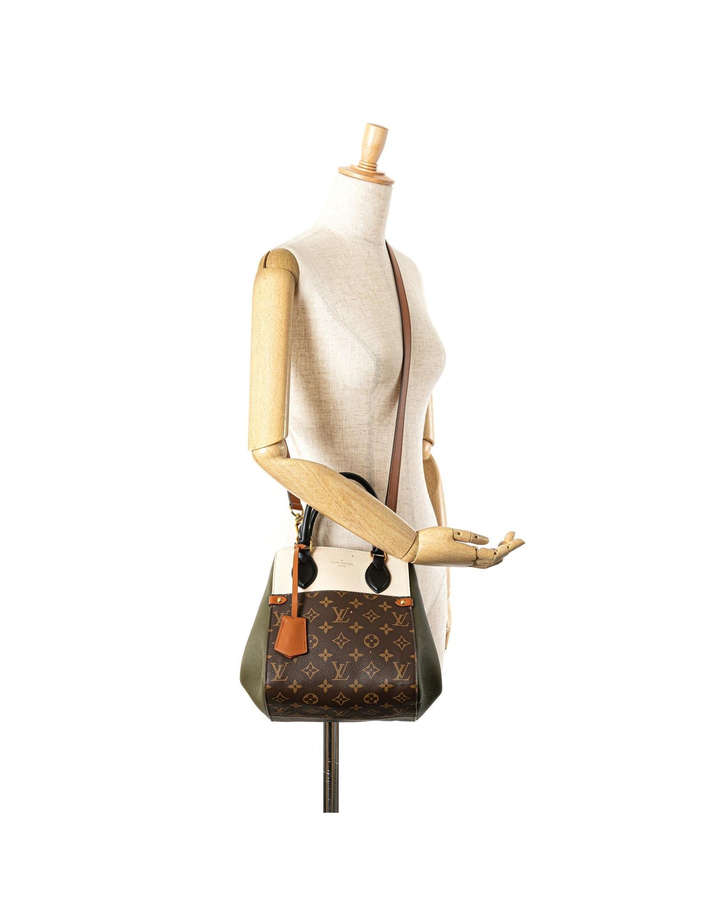 Monogram Fold Tote PM with Rolled Handles and Clasp Closure