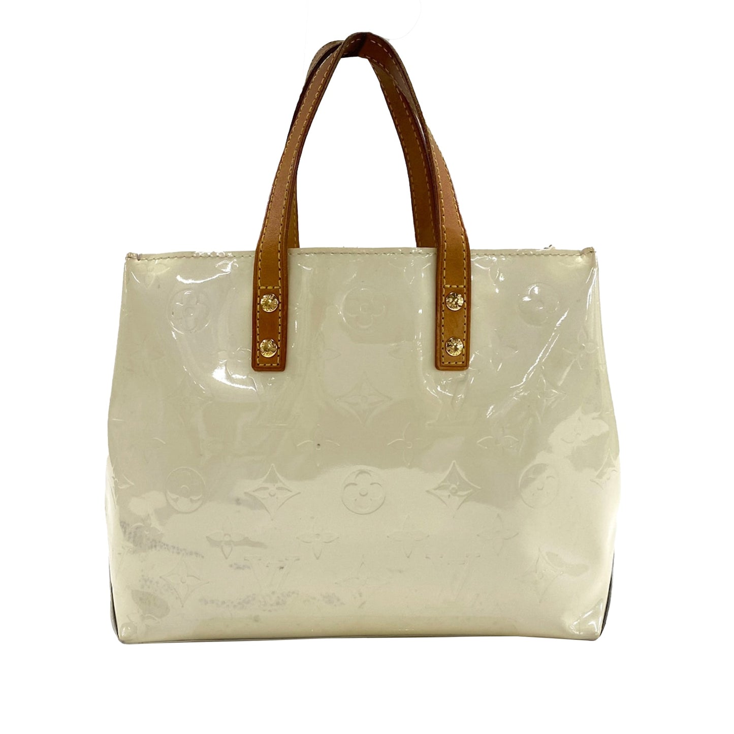 White Louis Vuitton Monogram Vernis Reade PM Handbag