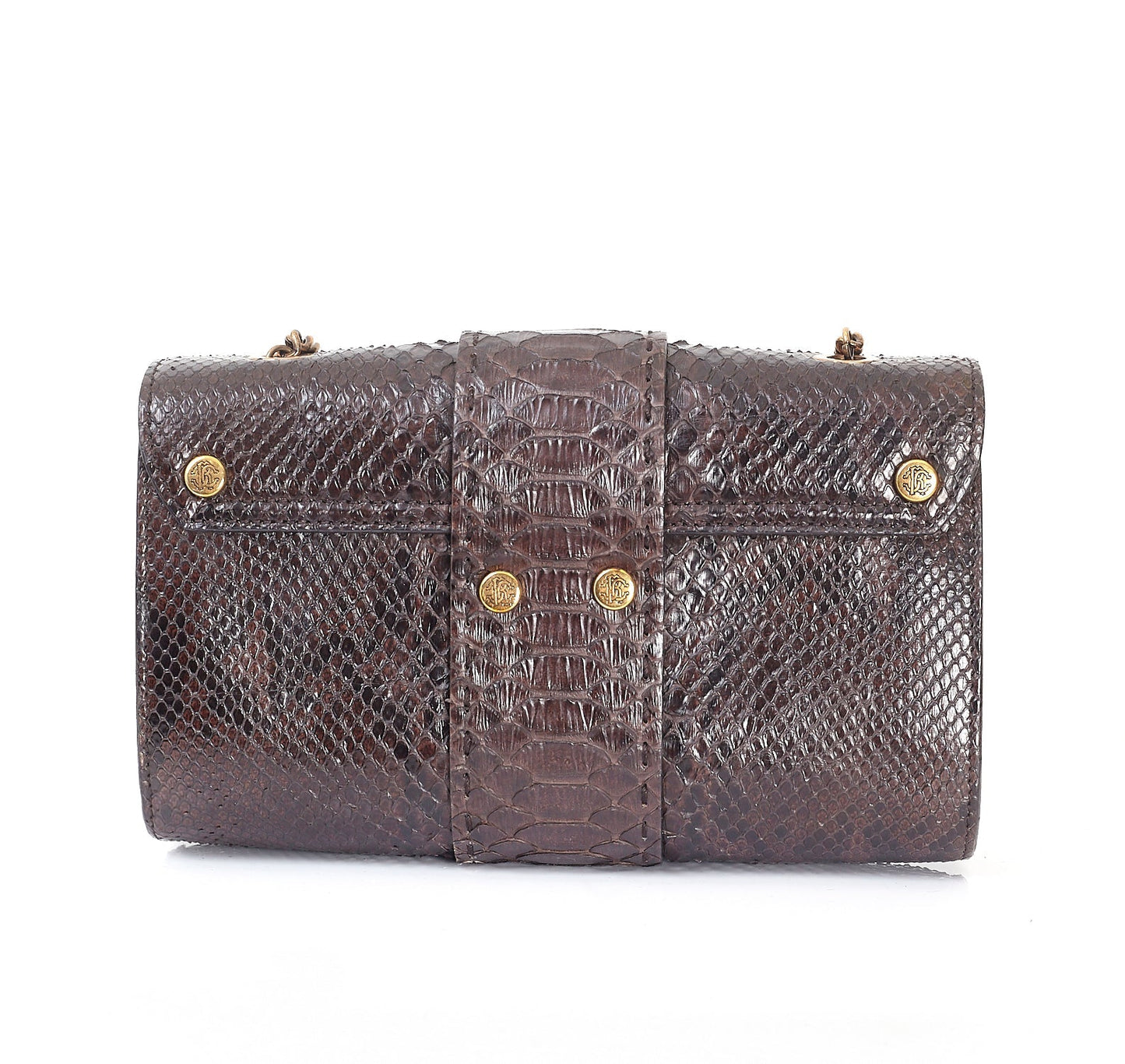 Brown Snakeskin Mini Shoulder Bag