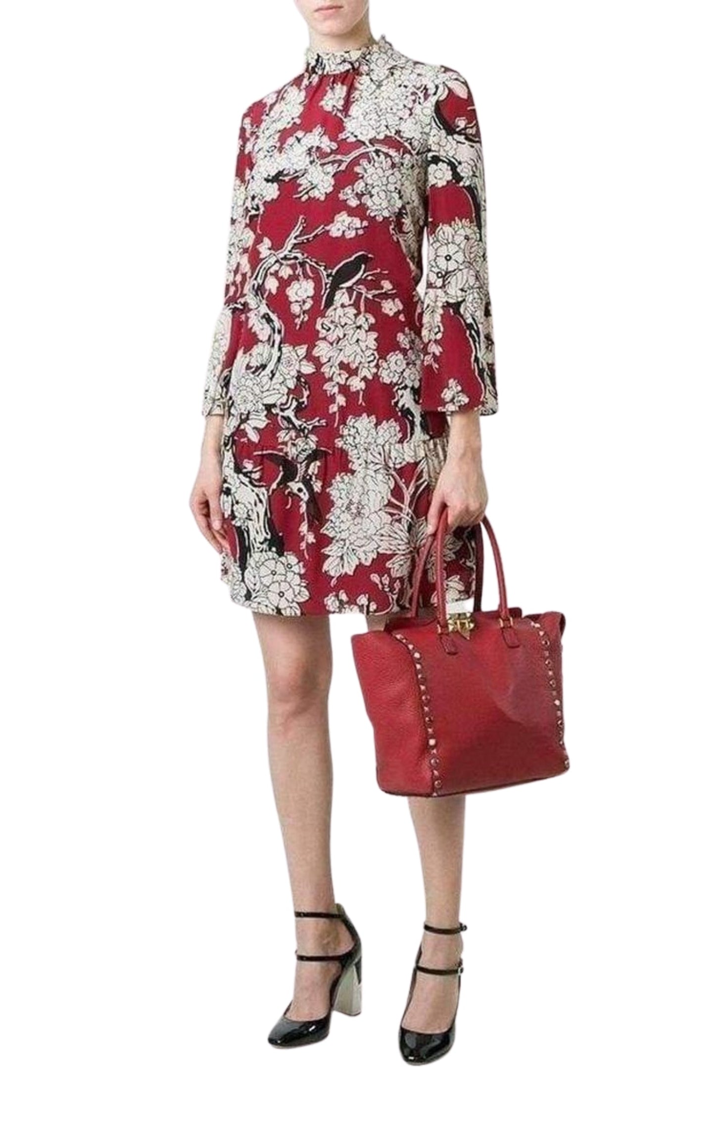 Rockstud Rolling Trapeze Tote Bag