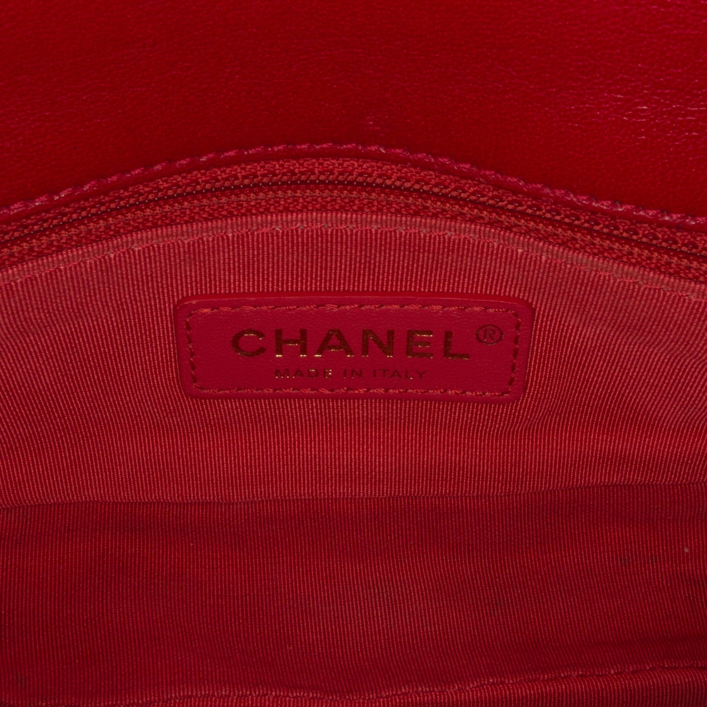 Chanel Classic Single Flap Red Tweed Lambskin Gold