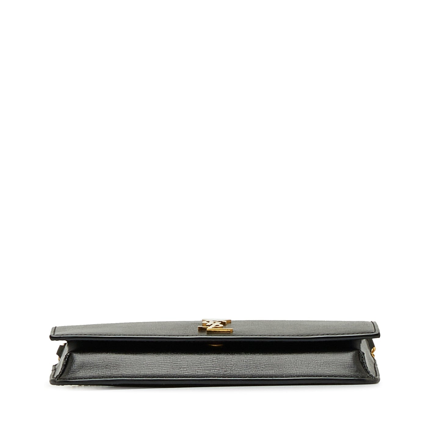 Yves Saint Laurent Cassandre Phone Holder Bag BlackLeather