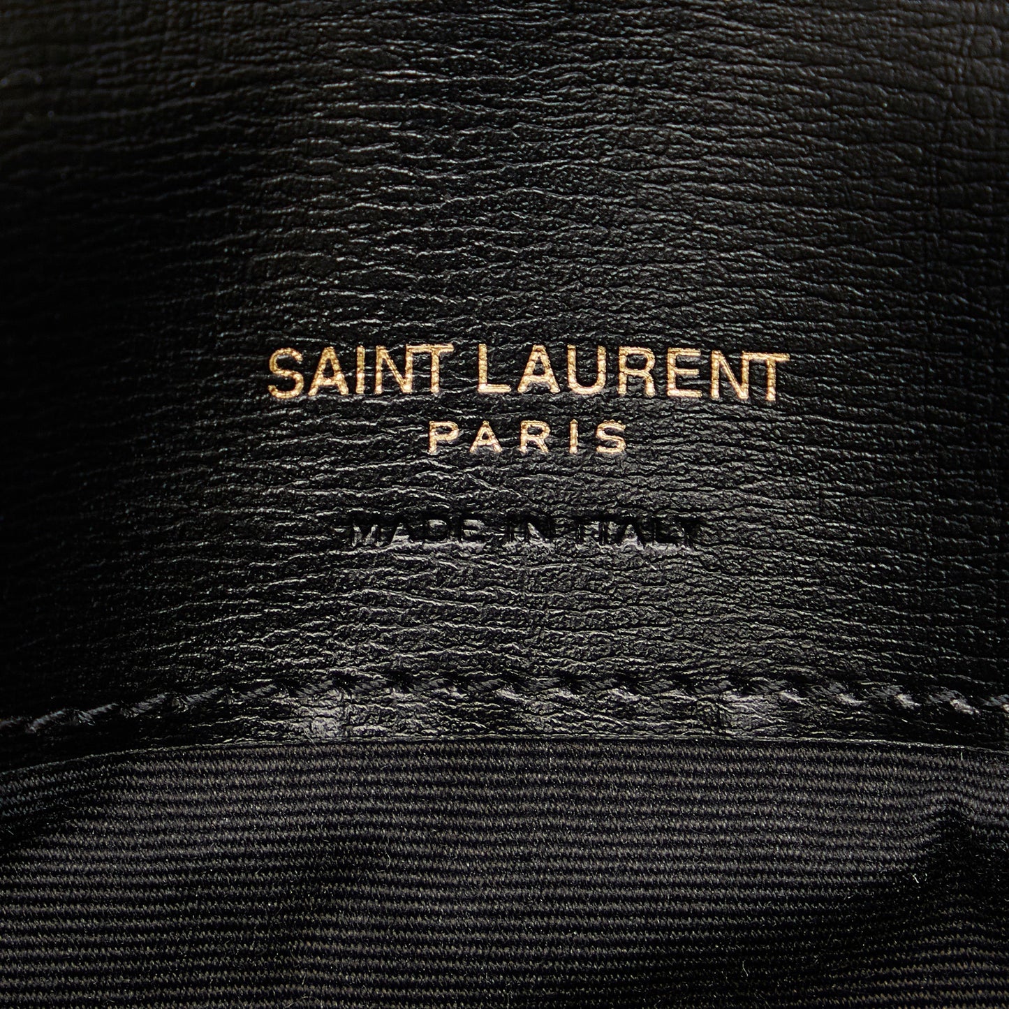Yves Saint Laurent Cassandre Phone Holder Bag BlackLeather