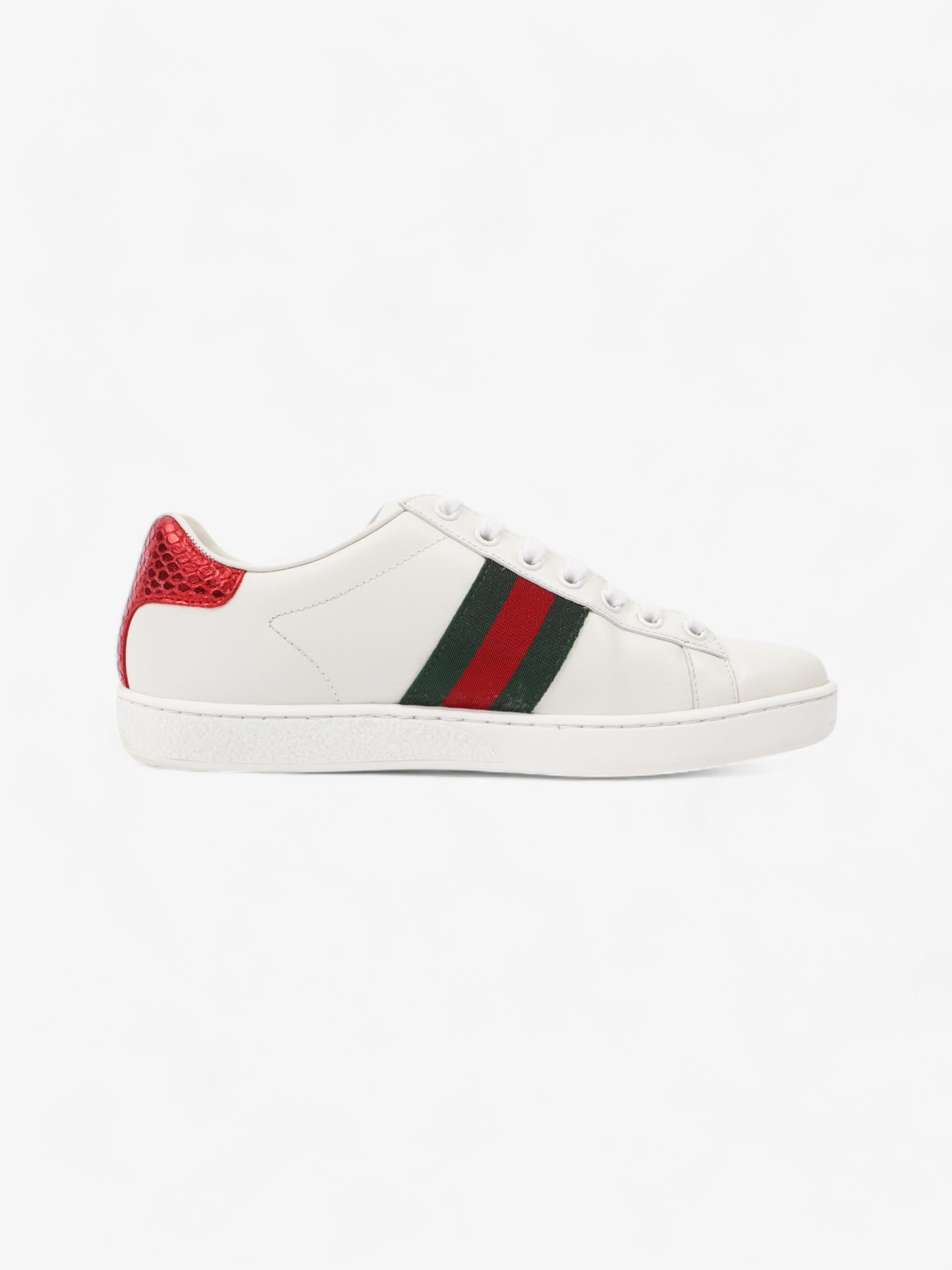 Gucci Bee Ace White / Green / Red Leather EU 37 UK 4