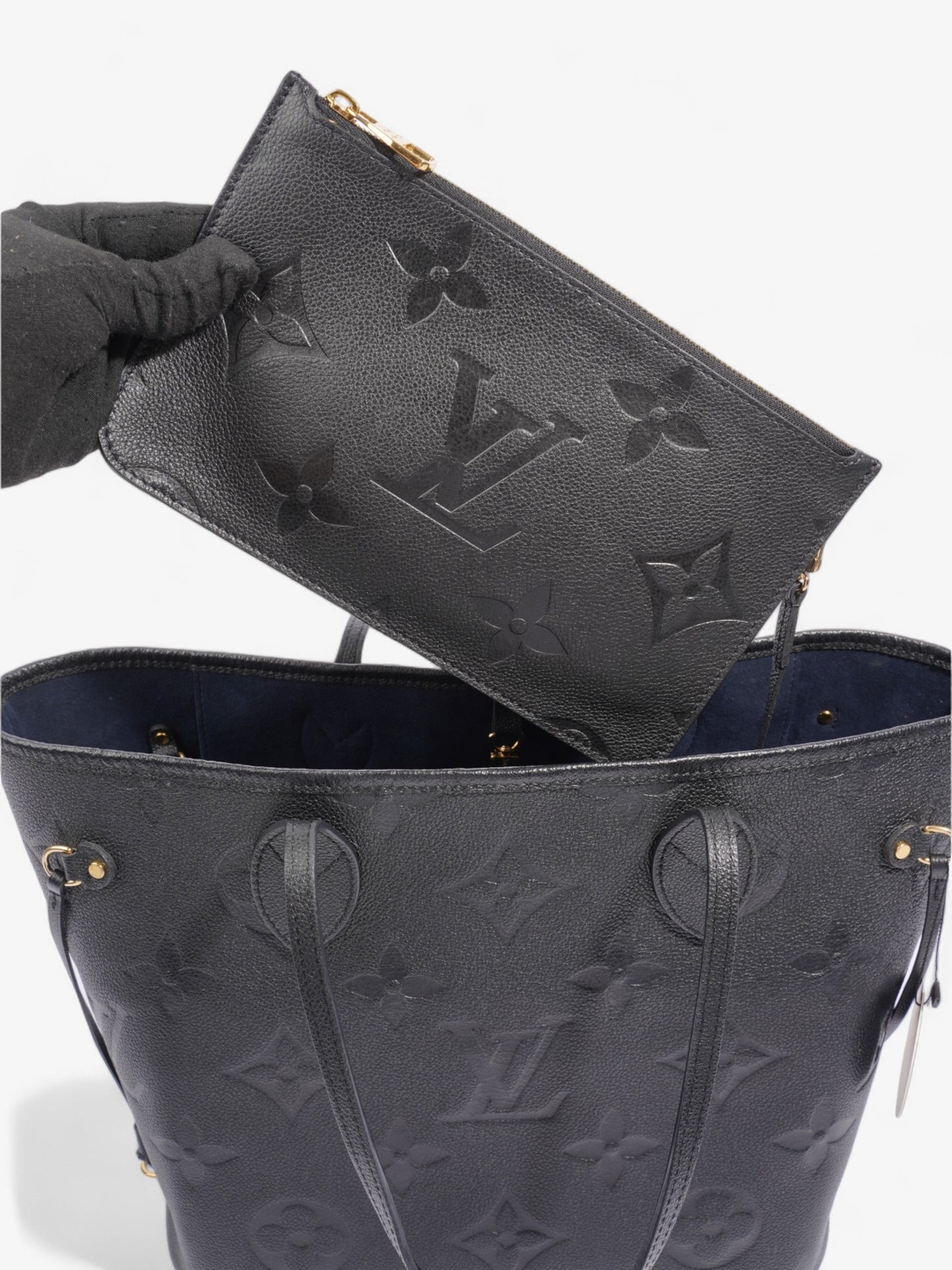 Louis Vuitton Neverfull MM Black Empreinte Leather