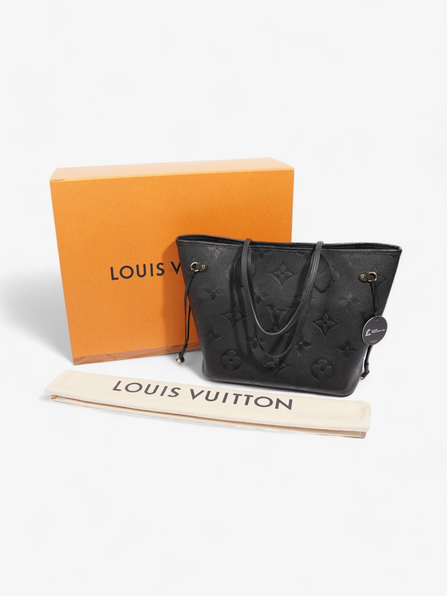 Louis Vuitton Neverfull MM Black Empreinte Leather