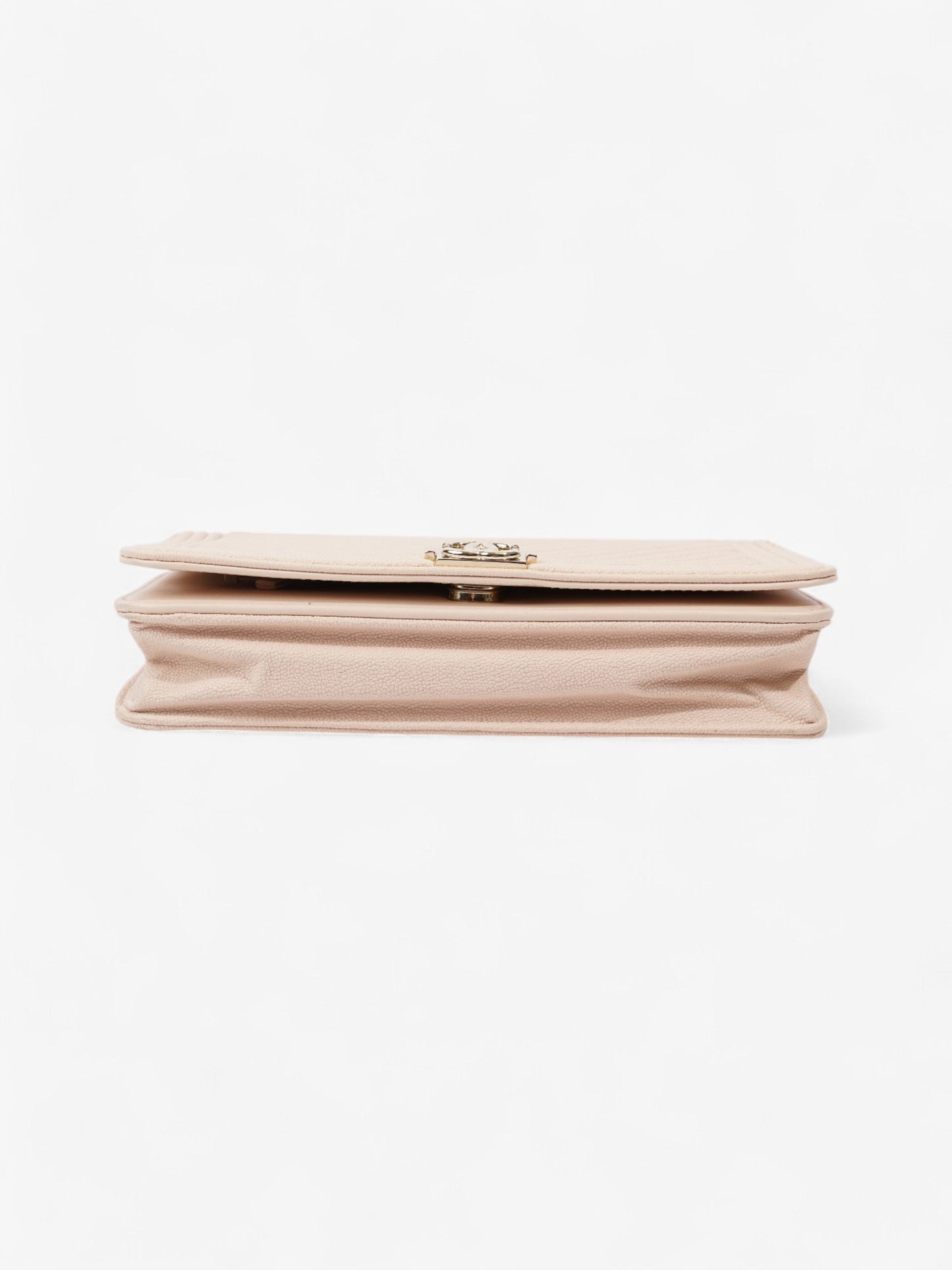 Chanel Boy Wallet on Chain Pink Nude Caviar Leather