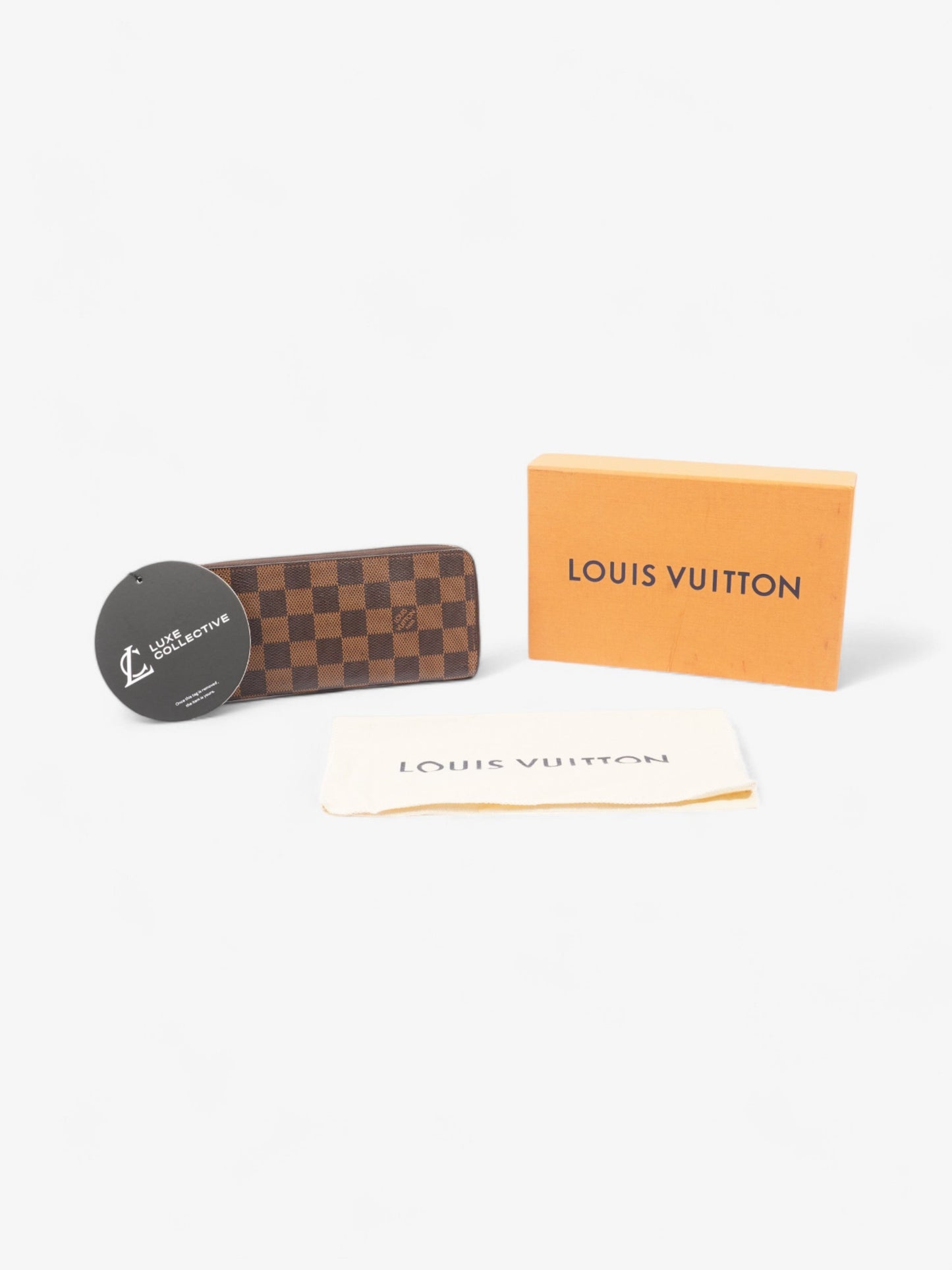 Louis Vuitton Clemence Wallet Damier Ebene Coated Canvas