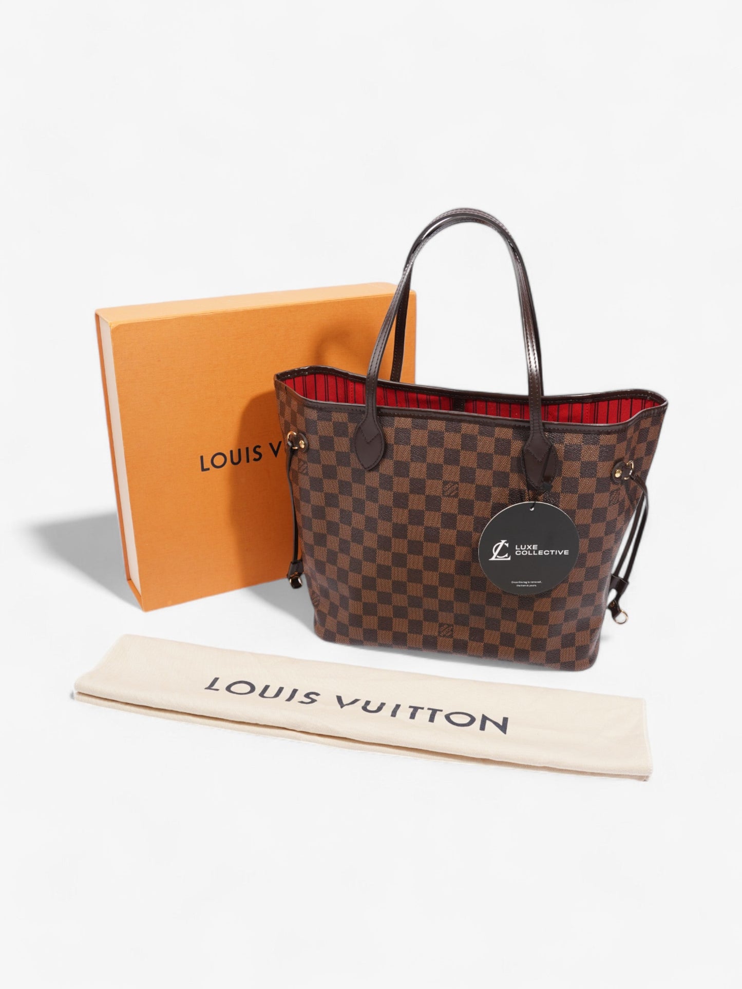 Louis Vuitton Neverfull  Damier Ebene Coated Canvas MM